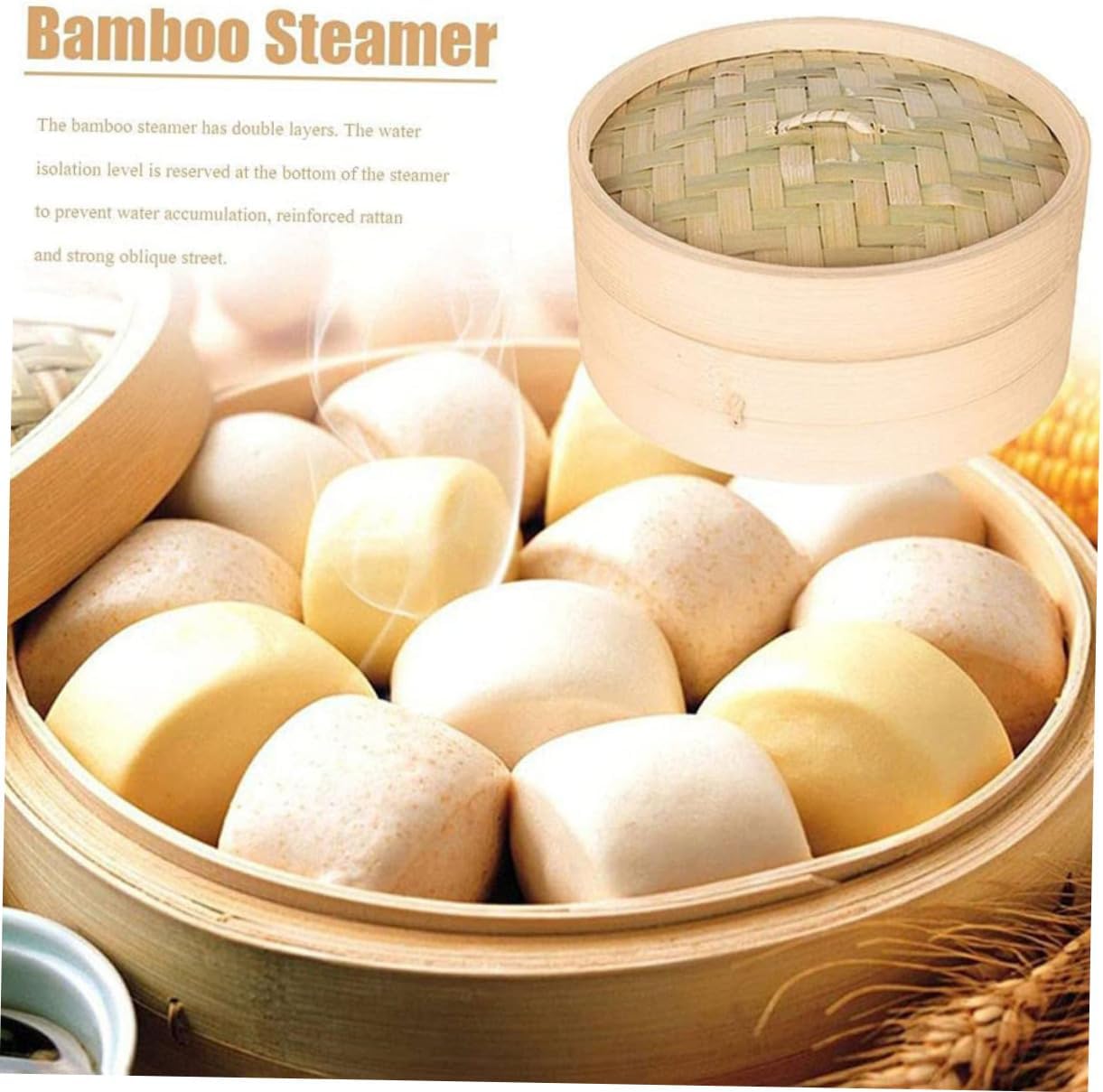 Garneck 1 Set Stackable Kitchen Steamer Lids with Cooling Rack for Mini Rice Cooker and Electric Air Fryer