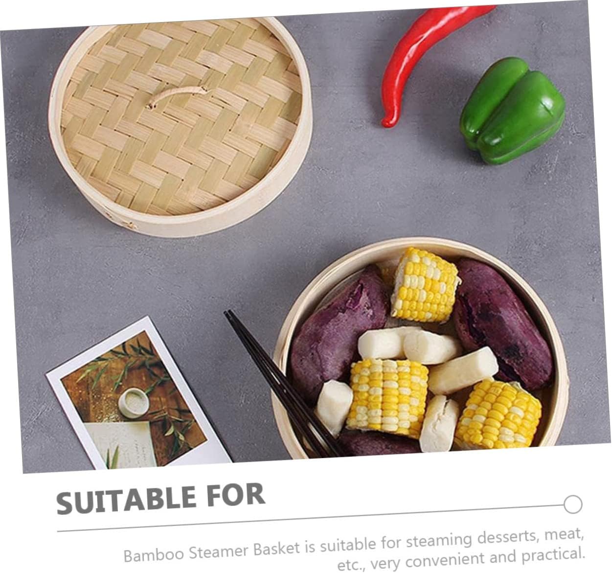 Garneck 1 Set Stackable Kitchen Steamer Lids with Cooling Rack for Mini Rice Cooker and Electric Air Fryer