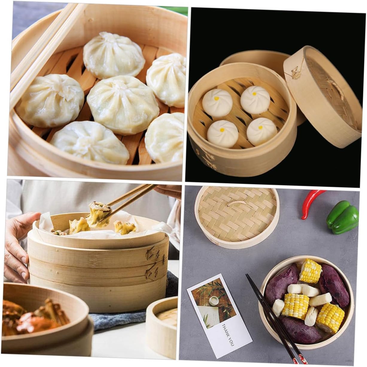 Garneck 1 Set Stackable Kitchen Steamer Lids with Cooling Rack for Mini Rice Cooker and Electric Air Fryer