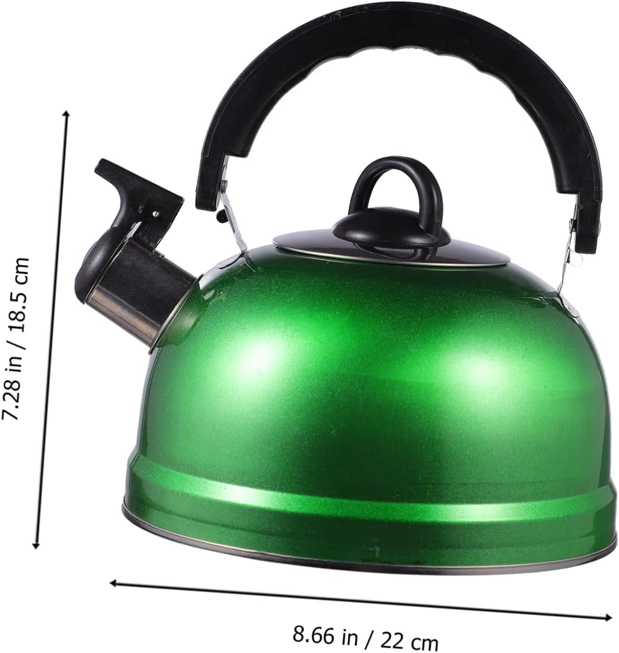 Garneck 2 Pcs Stainless Steel Electric Kettle Set for Boiling Water - Chirping Kettle Espresso Maker - Gas and Induction Stove Safe - Portable Camping Tea Kettle - Green Color