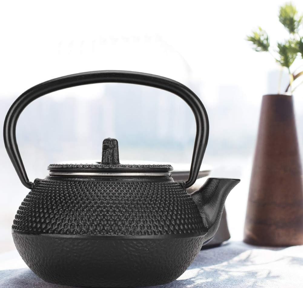 Garosa 300mL Japanese Tea Kettle Cast Iron Tea Pot with Strainer - Ideal for Home, Office, Yoga, or Decoration