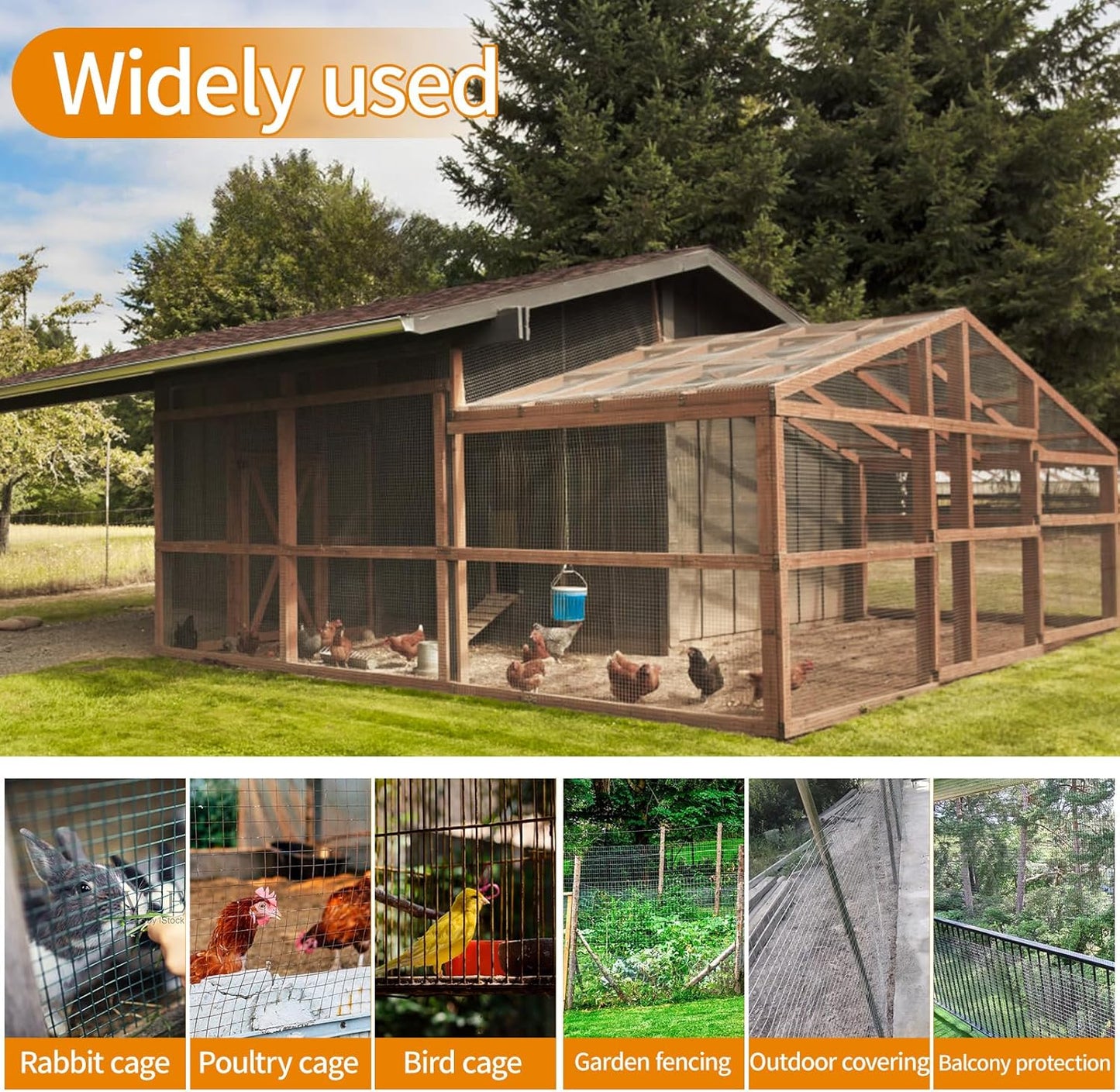 Gartist Hot-Dip Galvanized Welded Hardware Cloth,1/2inch 19Ga 16"x50' Chicken Wire Fencing, Raised Garden Bed Supports Wire Mesh Roll, Galvanized Wire Mesh Fence Prevent Snakes, Raccoons, Foxes - WildKart