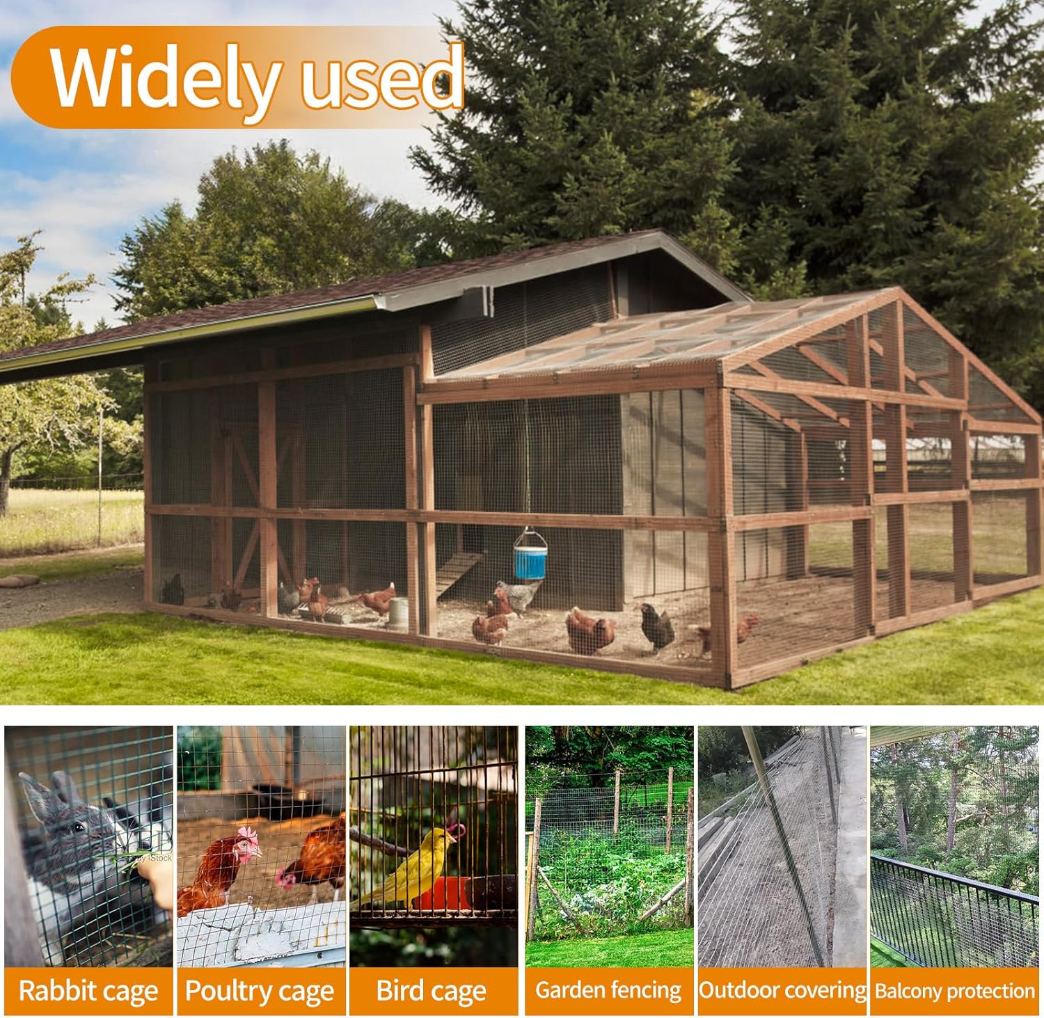 Gartist Hot-Dip Galvanized Welded Hardware Cloth,1/2inch 19Ga 16"x50' Chicken Wire Fencing, Raised Garden Bed Supports Wire Mesh Roll, Galvanized Wire Mesh Fence Prevent Snakes, Raccoons, Foxes - WildKart