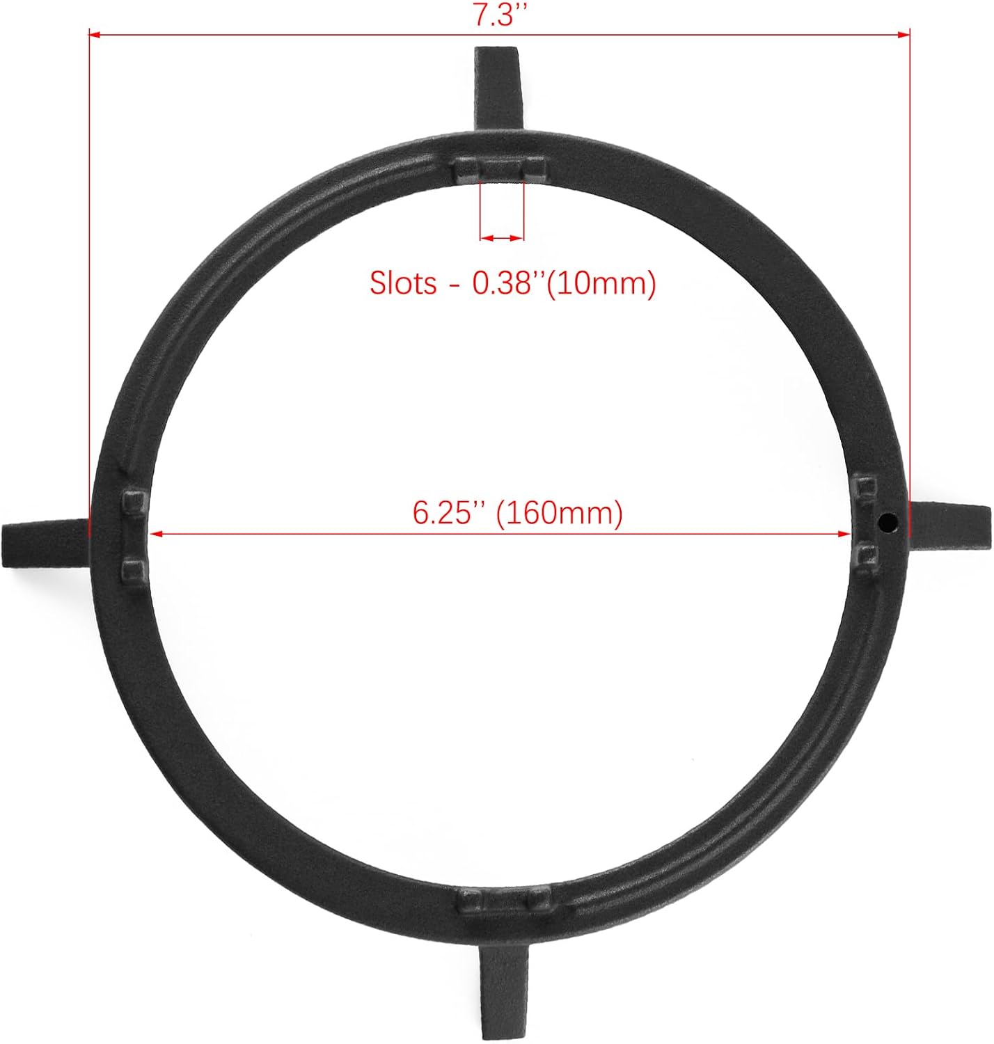 Gas Range Charbrofire Wok Ring Replacement Parts for GE, Whirlpool, Kitchenaid, Kenmore - Cast Iron Wok Support Stand for Gas Stove - Cookware Accessories