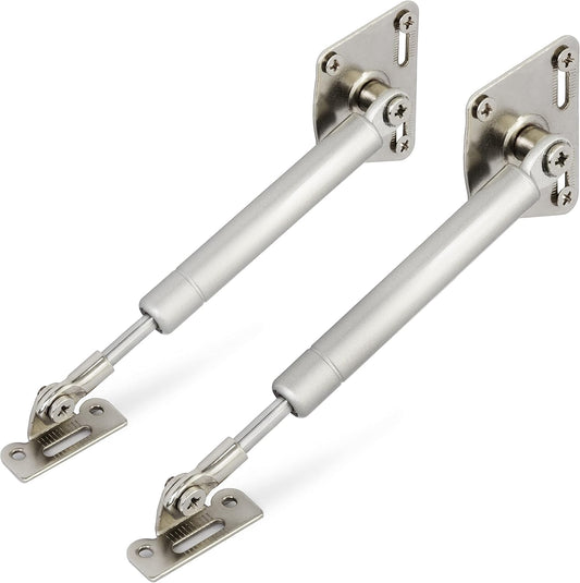 Gas Spring Hinge for Slowly Opening Drop Leaf on Cabinets and Desks - 200N/22lb Capacity (Set of 2)