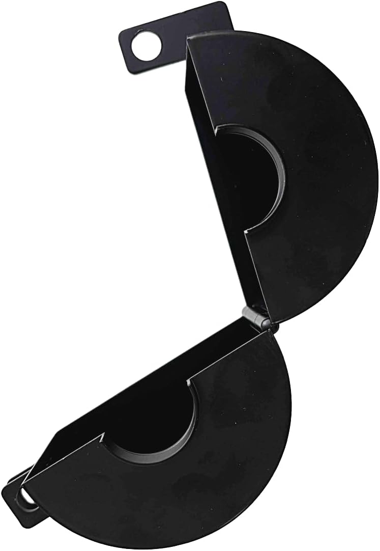 Gascem Door Knob Lockout Device (Matt Black, Padlock Not Included). Door Handle Lock - Prevents Doorknobs from Turning and Access to Keyhole. Childproof Door Knob Cover.