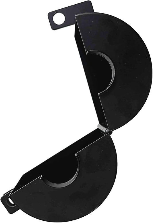 Gascem Door Knob Lockout Device (Matt Black, Padlock Not Included). Door Handle Lock - Prevents Doorknobs from Turning and Access to Keyhole. Childproof Door Knob Cover.