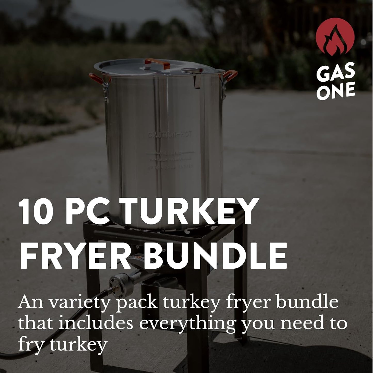 GasOne 30QT Turkey Fryer and 10QT Fish Fryer Set - Perfect Outdoor Cooker for Seafood Boil, Crawfish, Crab, Shrimp, and Lobster - Black Fryer Kit for Holiday Cooking
