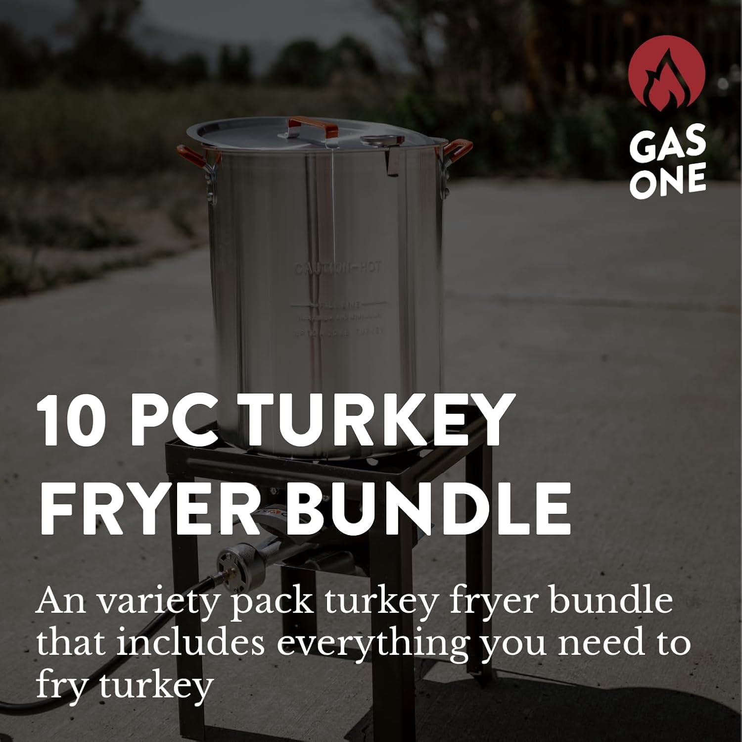 GasOne 30QT Turkey Fryer and 10QT Fish Fryer Set - Perfect Outdoor Cooker for Seafood Boil, Crawfish, Crab, Shrimp, and Lobster - Black Fryer Kit for Holiday Cooking