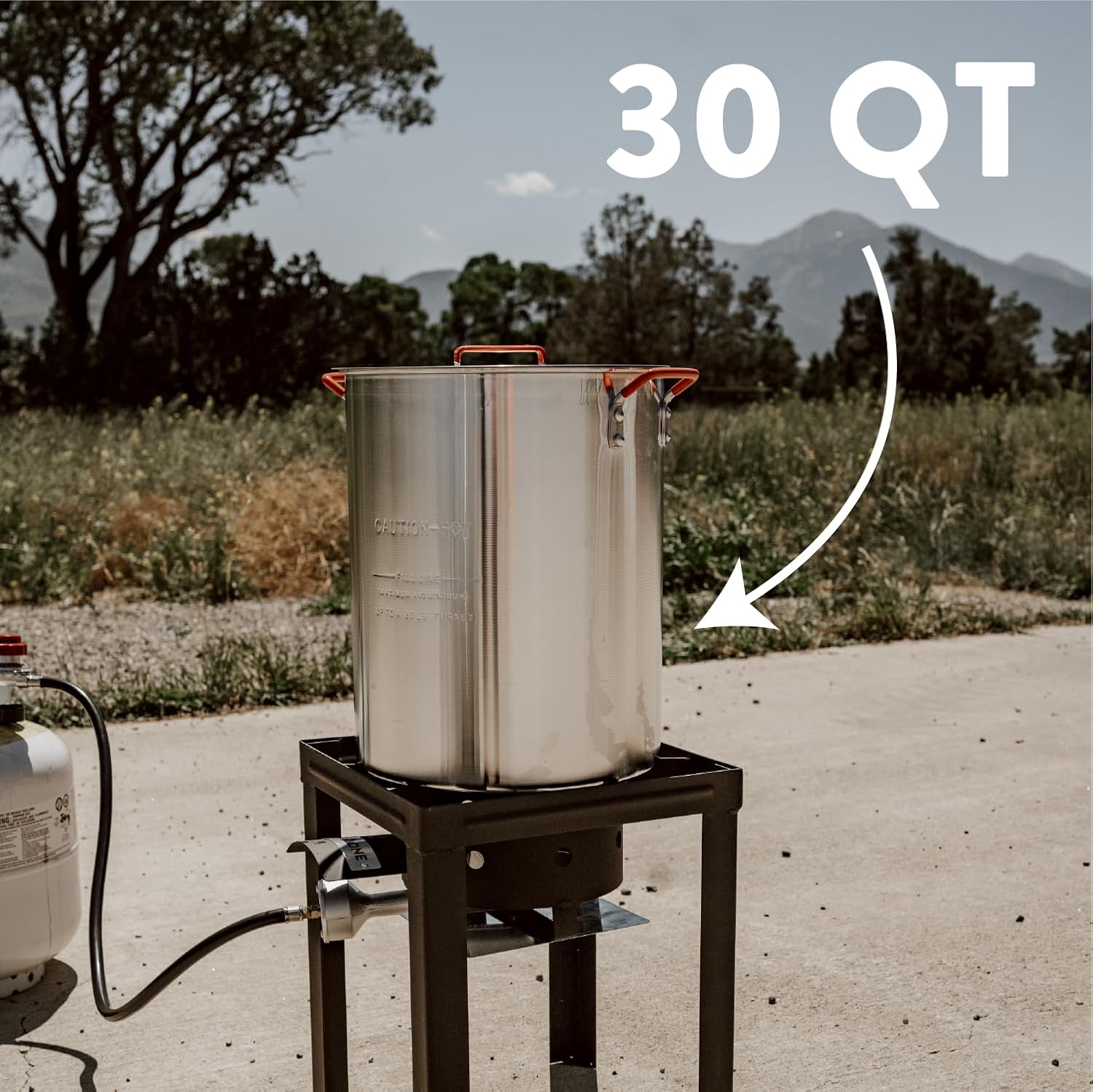 GasOne 30QT Turkey Fryer and 10QT Fish Fryer Set - Perfect Outdoor Cooker for Seafood Boil, Crawfish, Crab, Shrimp, and Lobster - Black Fryer Kit for Holiday Cooking