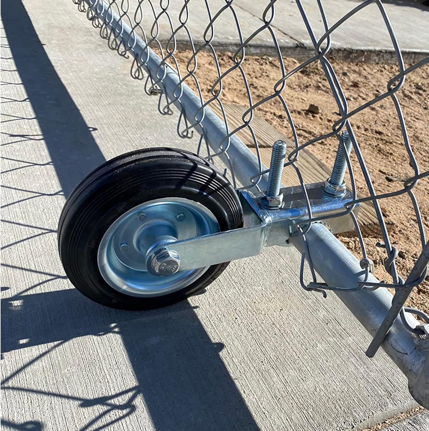 Gate Support Wheel for Swing Gates with 1-3/8" to 2-1/8" Frames - Prevents Dragging - Ideal for Metal Tube & Chain Link Fences - 1 Pack