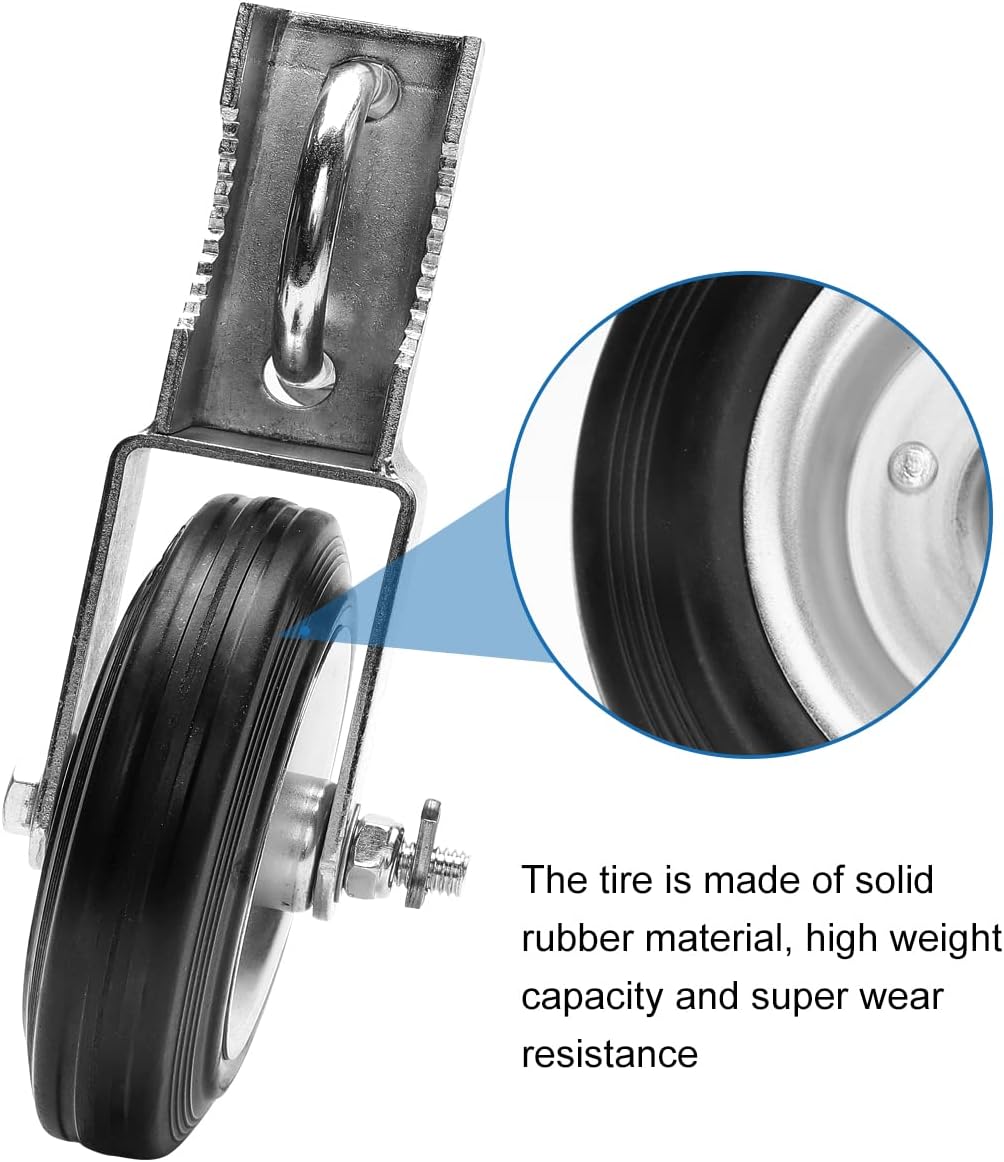 Gate Support Wheel for Swing Gates with 1-3/8" to 2-1/8" Frames - Prevents Dragging - Ideal for Metal Tube & Chain Link Fences - 1 Pack