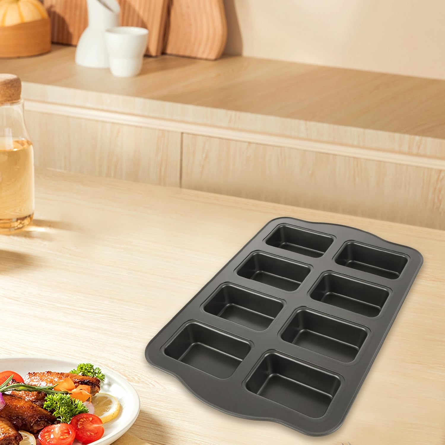 GBACHOOSE 3 Pack Mini Loaf Pans: Non-Stick Carbon Steel Baking Pan Set for Bread, Brownies, and More