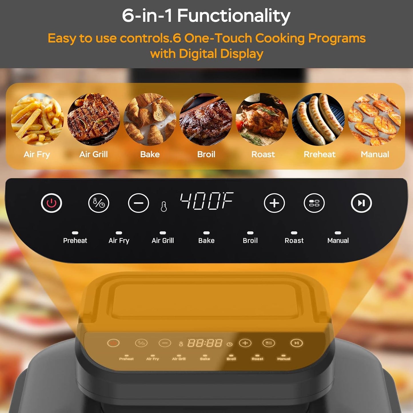 Geek Chef Air Fryer and Electric Indoor Grill Combo with Tabletop Grill and Griddle - All-in-One Indoor Cooking Solution