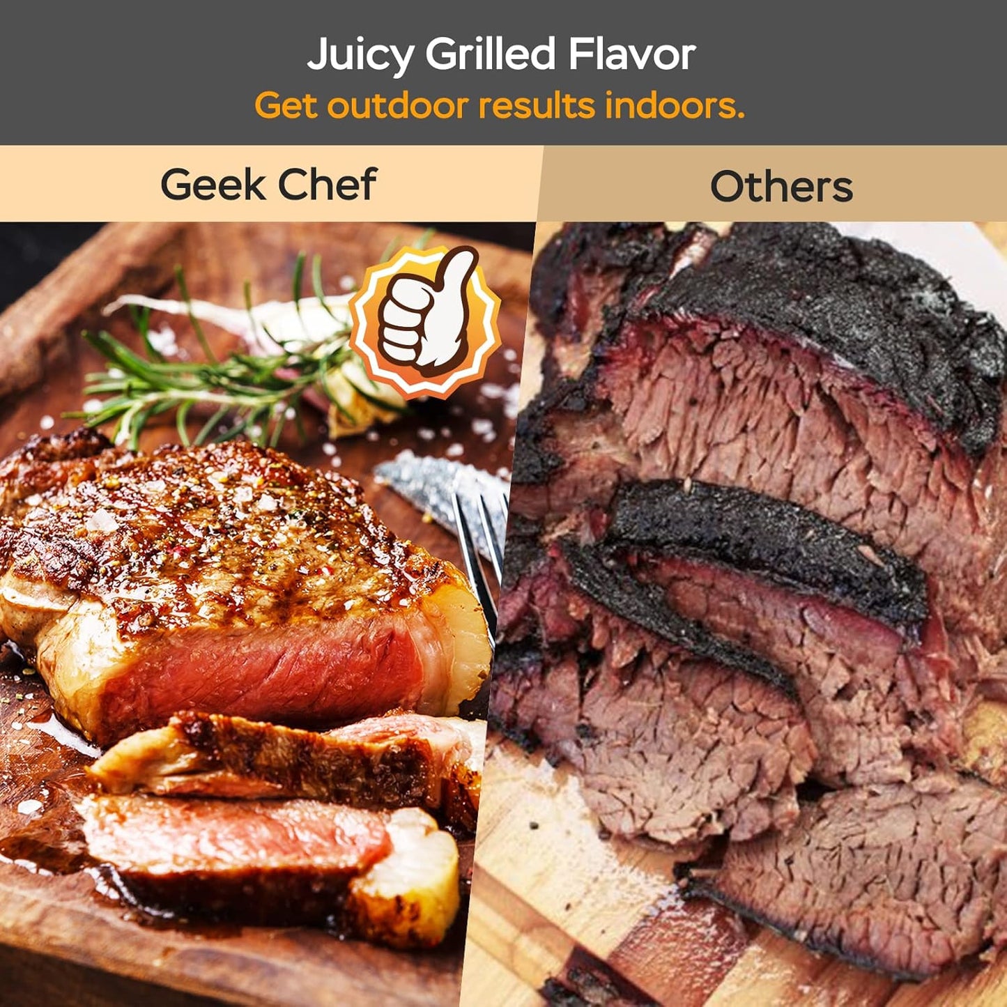 Geek Chef Air Fryer and Electric Indoor Grill Combo with Tabletop Grill and Griddle - All-in-One Indoor Cooking Solution