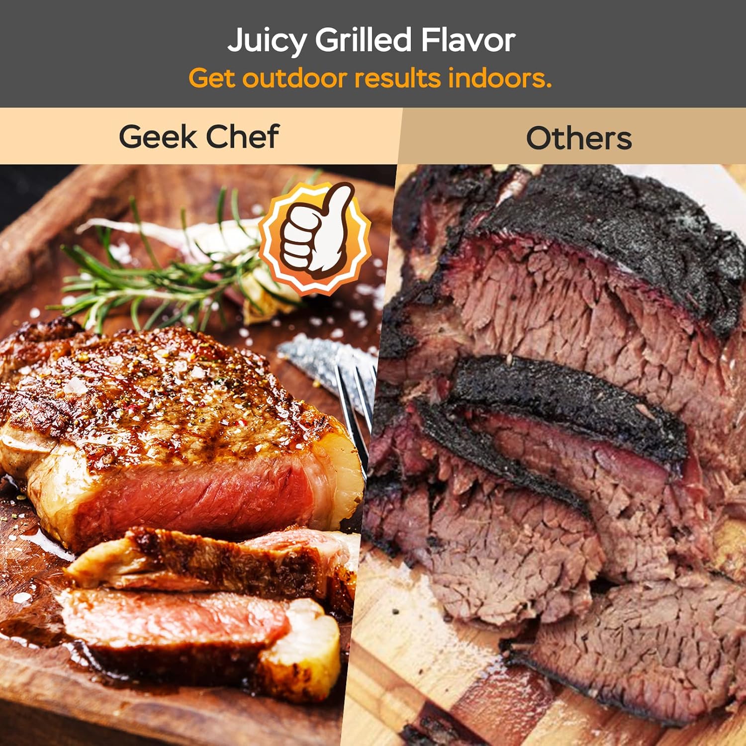 Geek Chef Air Fryer and Electric Indoor Grill Combo with Tabletop Grill and Griddle - All-in-One Indoor Cooking Solution