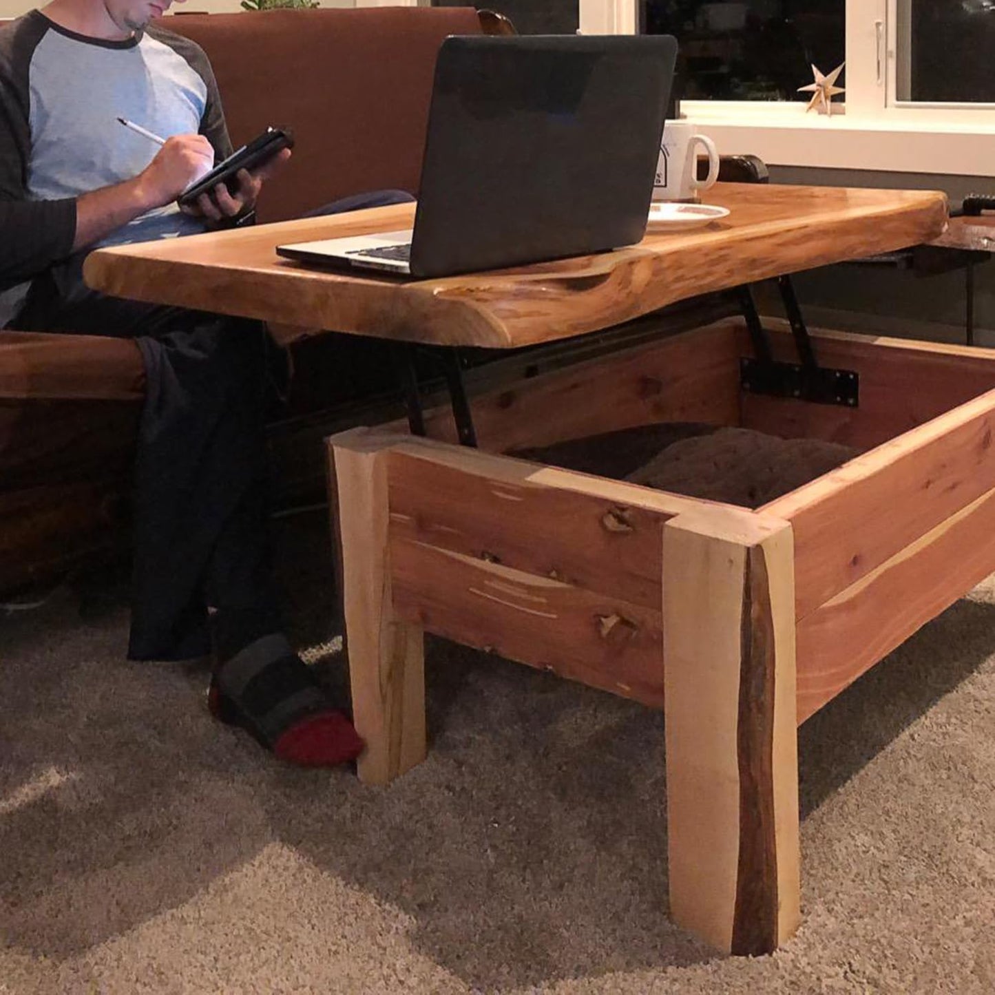 GENHAKON Heavy Duty Folding Lift Up Hinges for Coffee Table Furniture - 1 Pair Hydraulic Mechanism Hardware for Home Lifting - WildKart