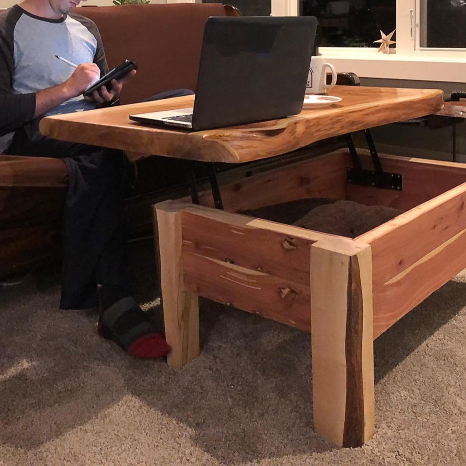 GENHAKON Heavy Duty Folding Lift Up Hinges for Coffee Table Furniture - 1 Pair Hydraulic Mechanism Hardware for Home Lifting - WildKart