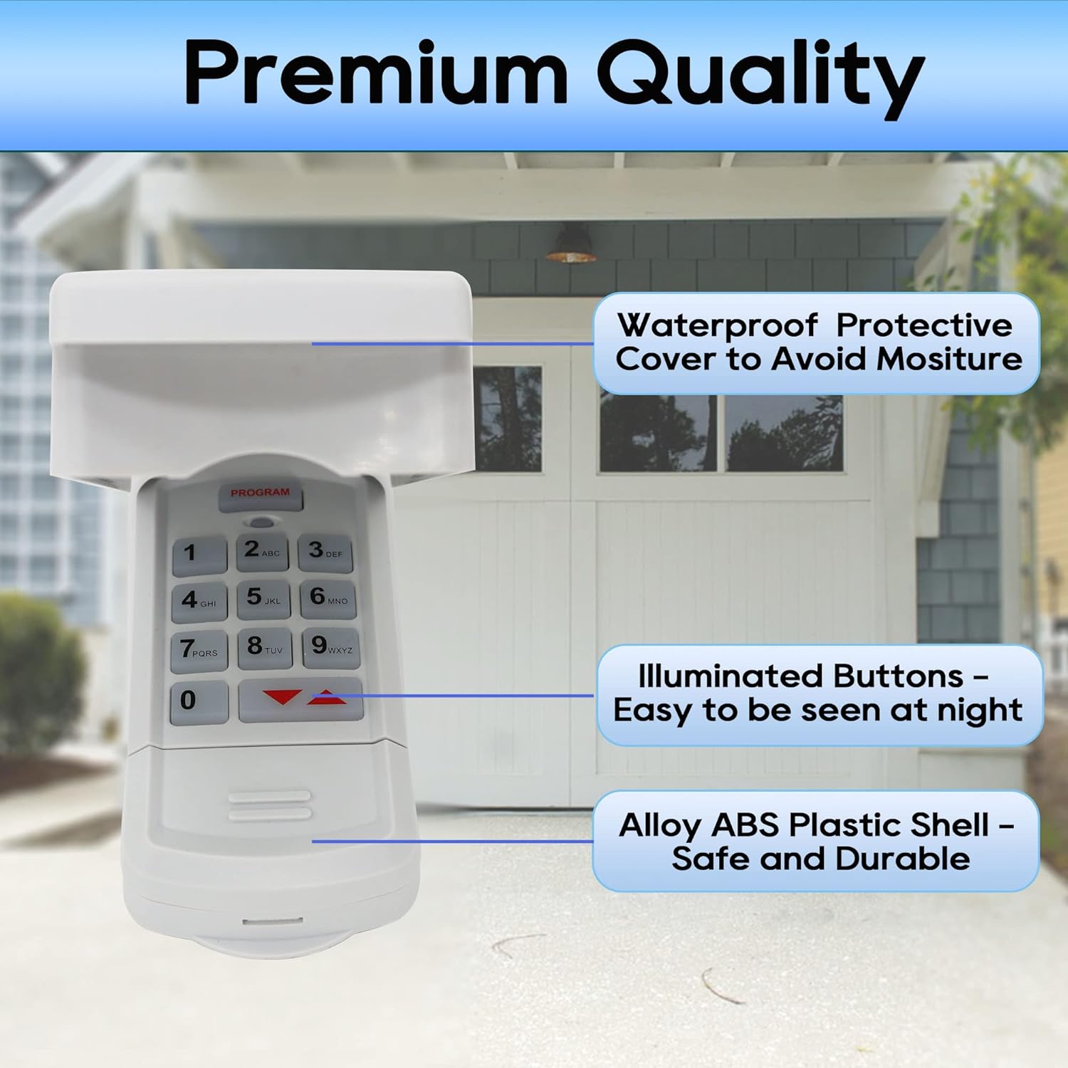 Genie Garage Door Opener Keypad Replacement for All Genie Models - Replace 37332R, GK-BX, OKP-BX, GWKP, and More