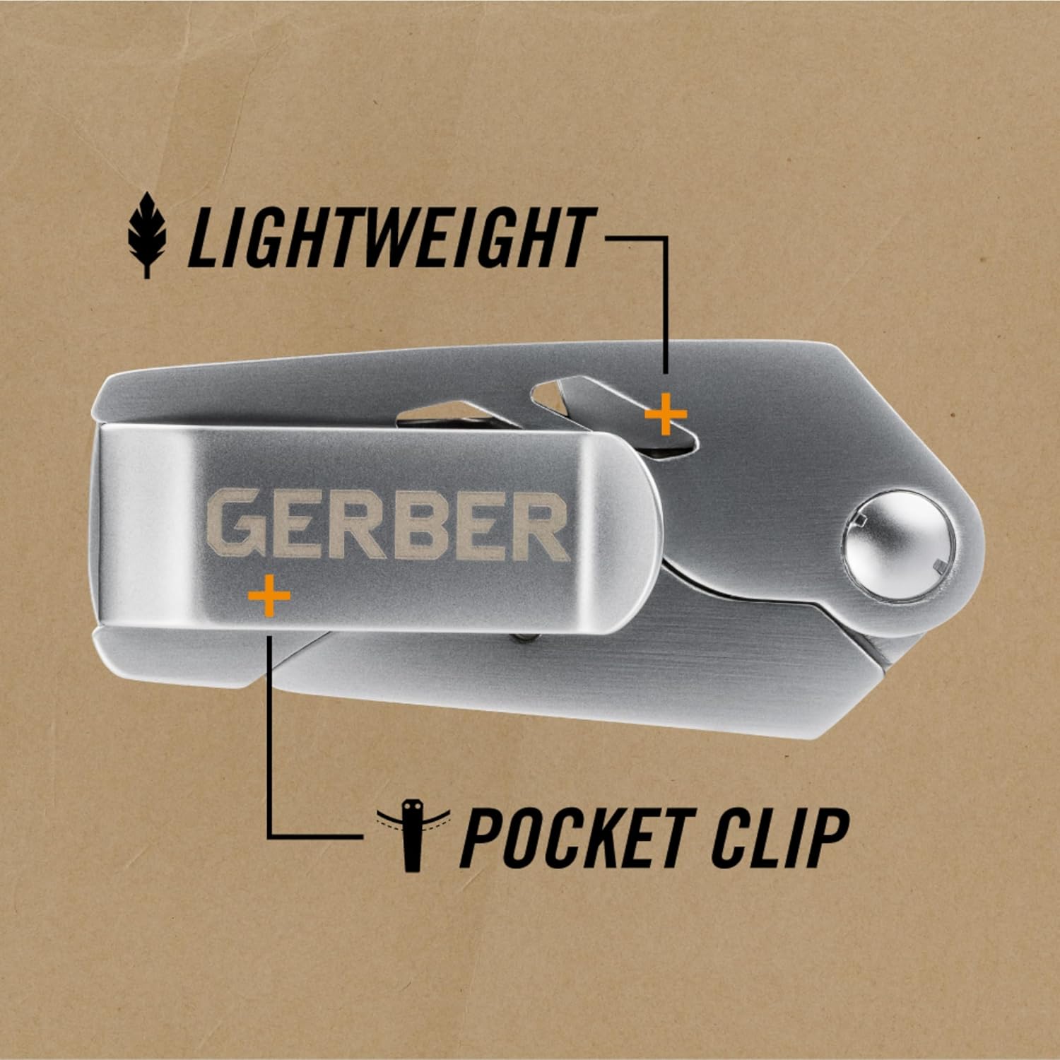 Gerber Gear EAB Lite Pocket Razor Knife with Money Clip - Folding Stainless Steel Utility Knife for Everyday Carry