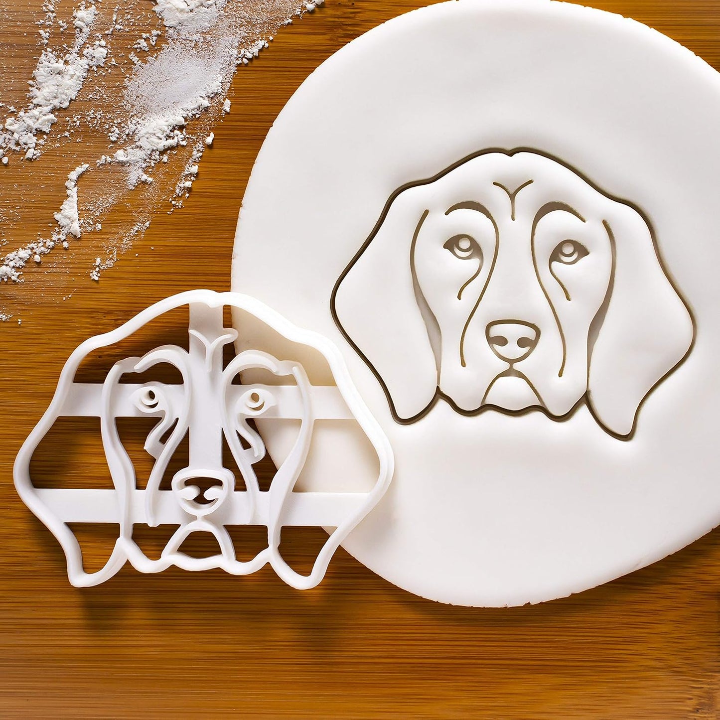 German Shorthaired Pointer Cookie Cutter Set - Face & Silhouette Designs - 2 Pieces by Bakerlogy