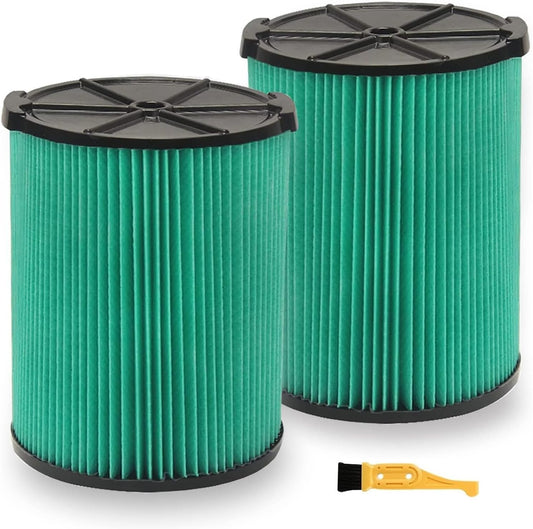 GIBTOOL VF6000 Wet/Dry Replacement Filter for Ridgid & Husky Vacs, 2 Pack - Fits 5-20 Gallon Vacuums WD5500 WD0671 WD6425 WD7000 WD1280 WD1851 WD1680 WD1956 RV2400A 1400RV RV2600B
