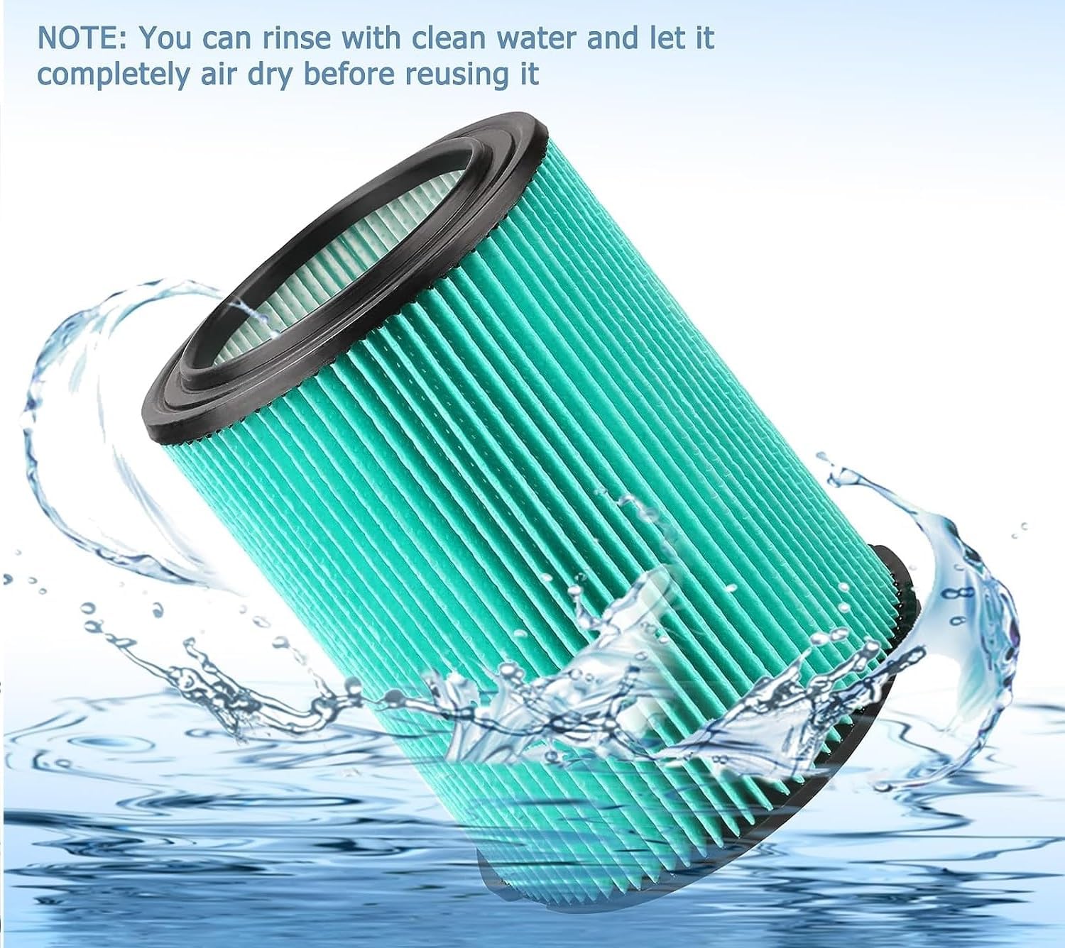 GIBTOOL VF6000 Wet/Dry Replacement Filter for Ridgid & Husky Vacs, 2 Pack - Fits 5-20 Gallon Vacuums WD5500 WD0671 WD6425 WD7000 WD1280 WD1851 WD1680 WD1956 RV2400A 1400RV RV2600B