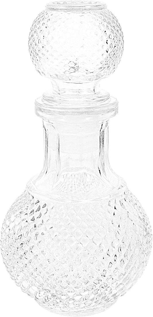 Glass Decanter Set with Stopper - 250ml Bottle Dispenser for Whiskey, Tequila, and Brandy - Tofficu Whiskey Decanter