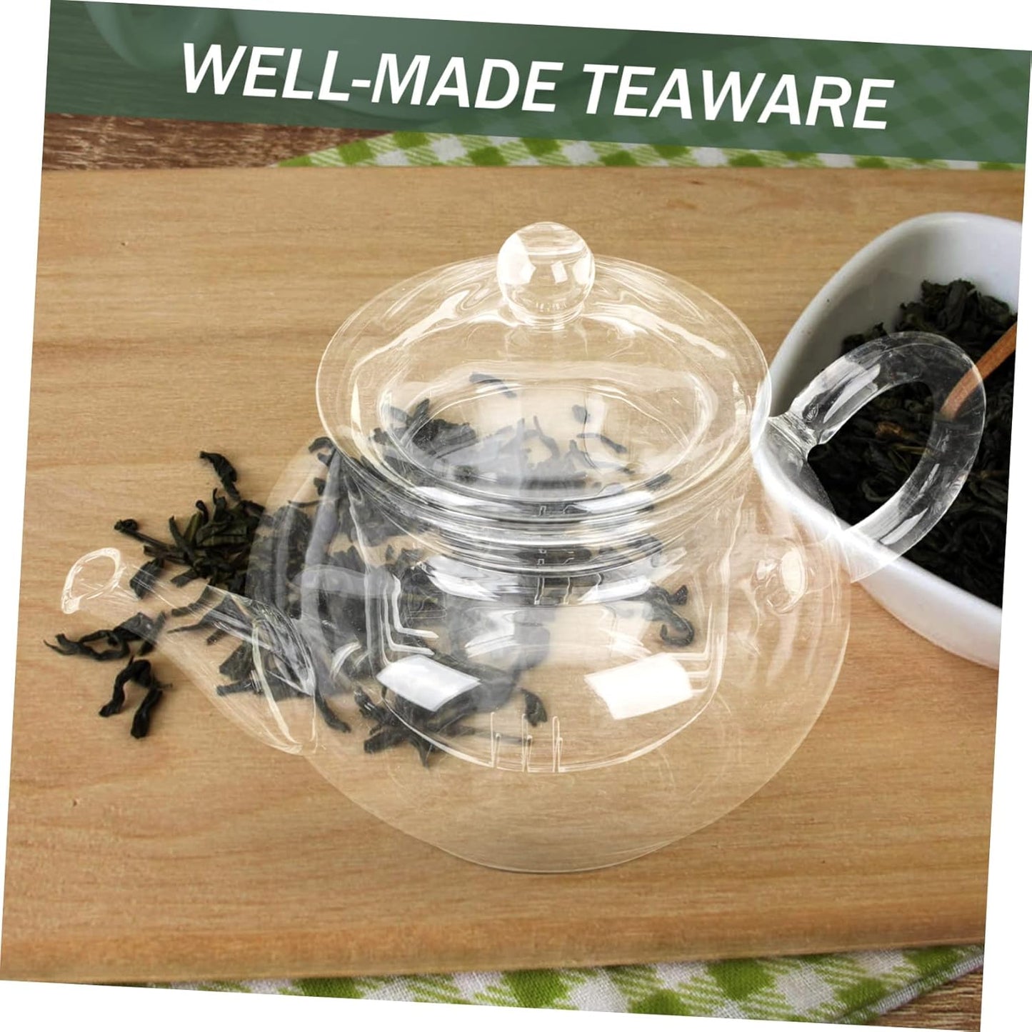 Glass Loose Leaf Tea Kettle Set with Strainer and Whistling Saucers for Stove Top Teapots