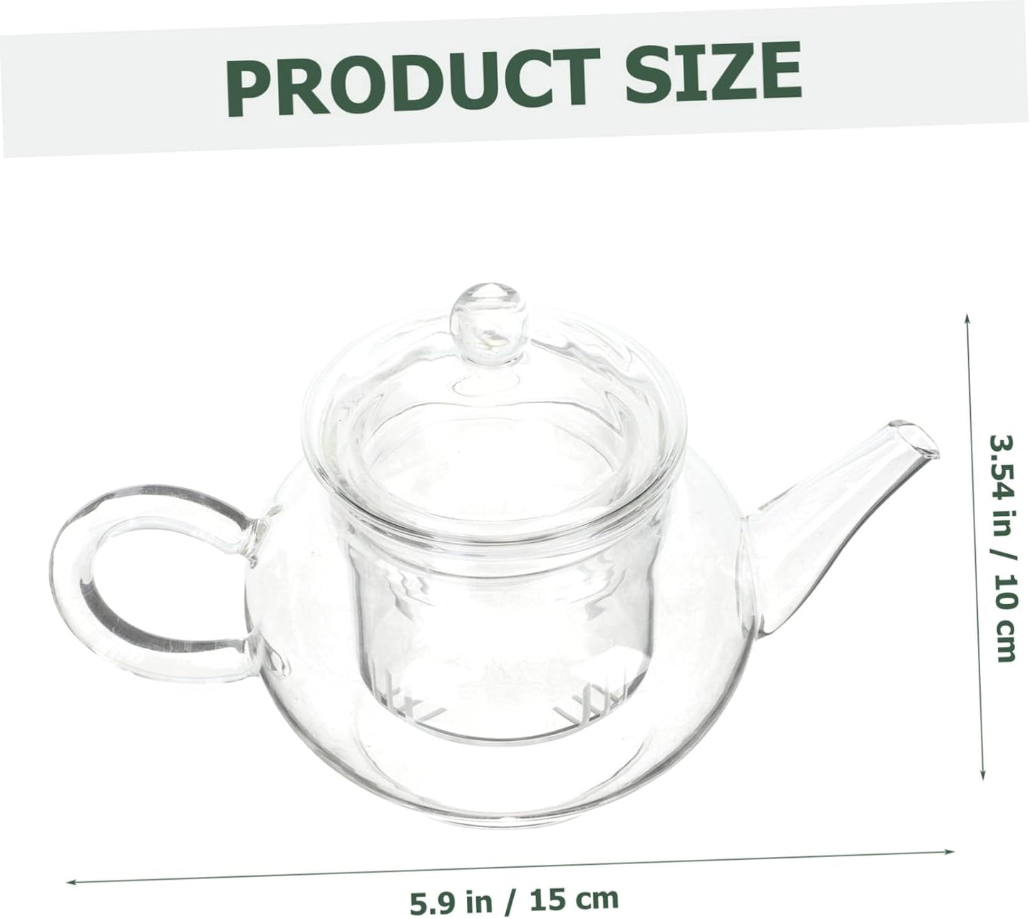Glass Loose Leaf Tea Kettle Set with Strainer and Whistling Saucers for Stove Top Teapots