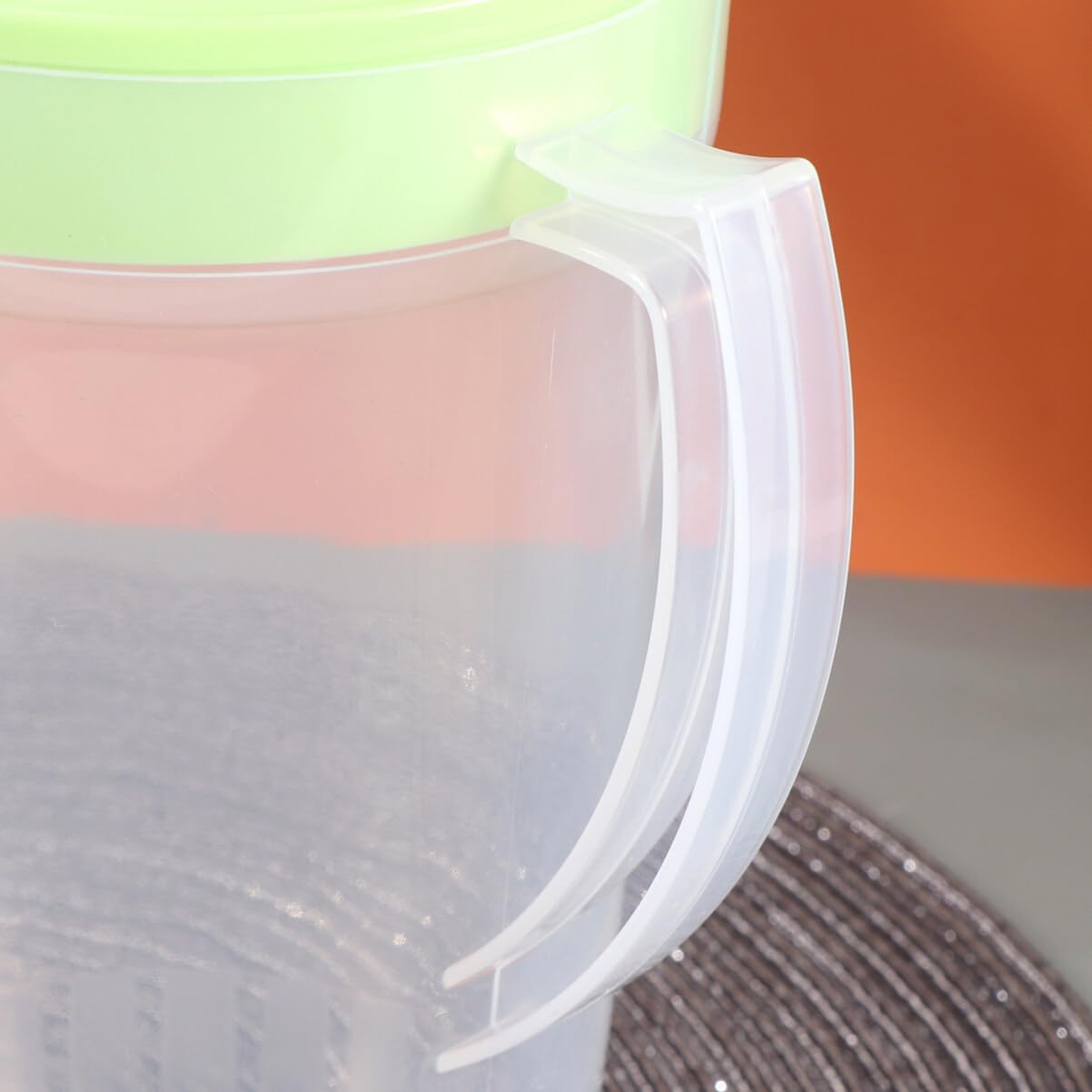 Glass Pitcher with Lid - 1 Piece Cold Beverage Dispenser for Lemonade, Juice, Tea, and Milk - Reusable and Easy to Pour