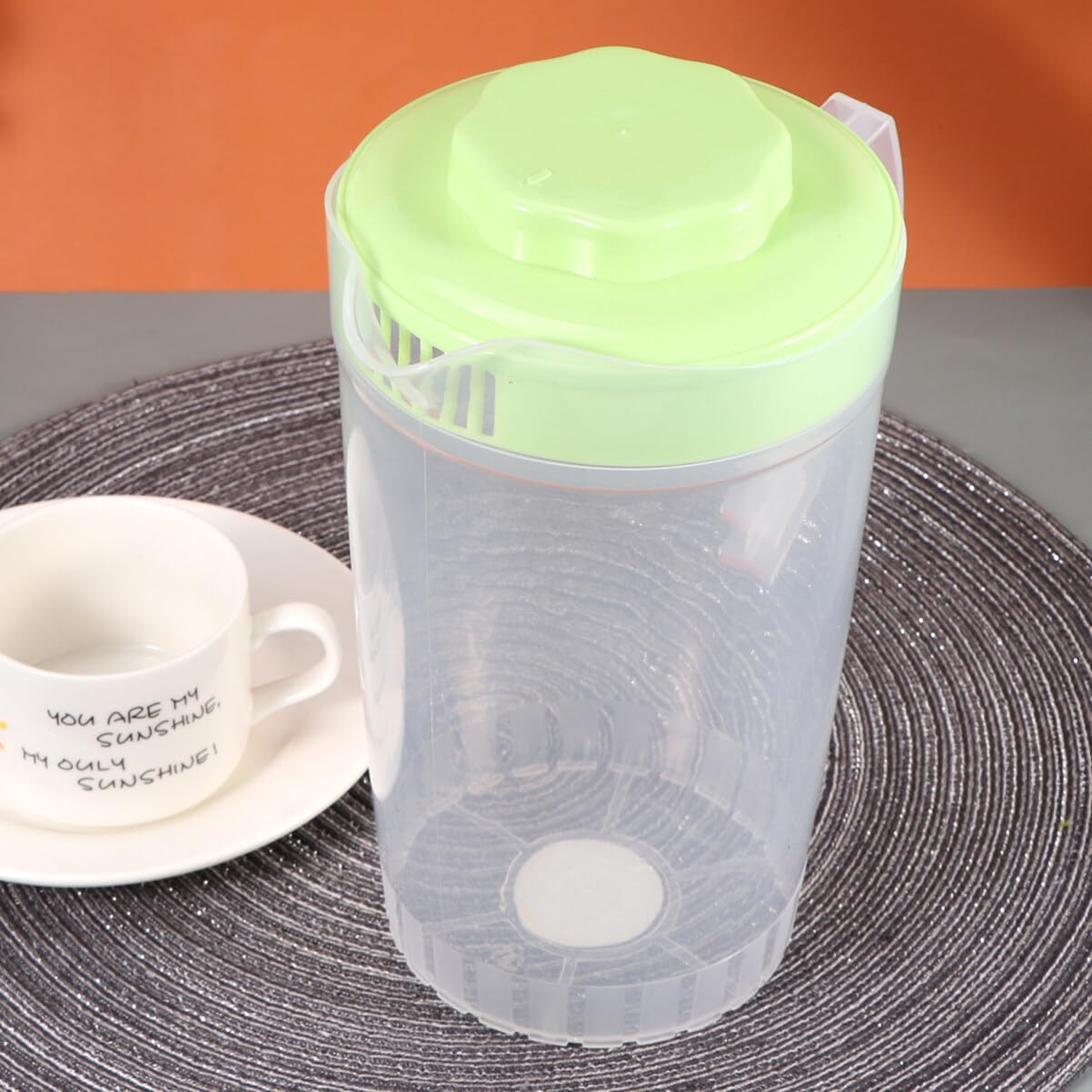 Glass Pitcher with Lid - 1 Piece Cold Beverage Dispenser for Lemonade, Juice, Tea, and Milk - Reusable and Easy to Pour