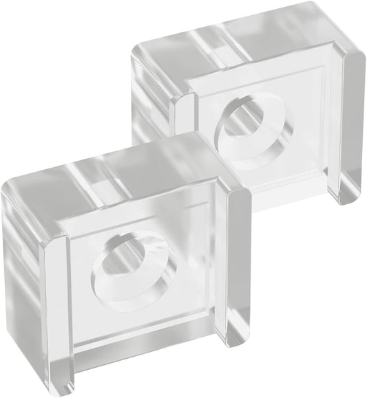 Glass Sliding Door Finger Pull & Bumper Stops Set - Shower Door Replacement Parts for Basco/Alumax Doors - 2 Pack