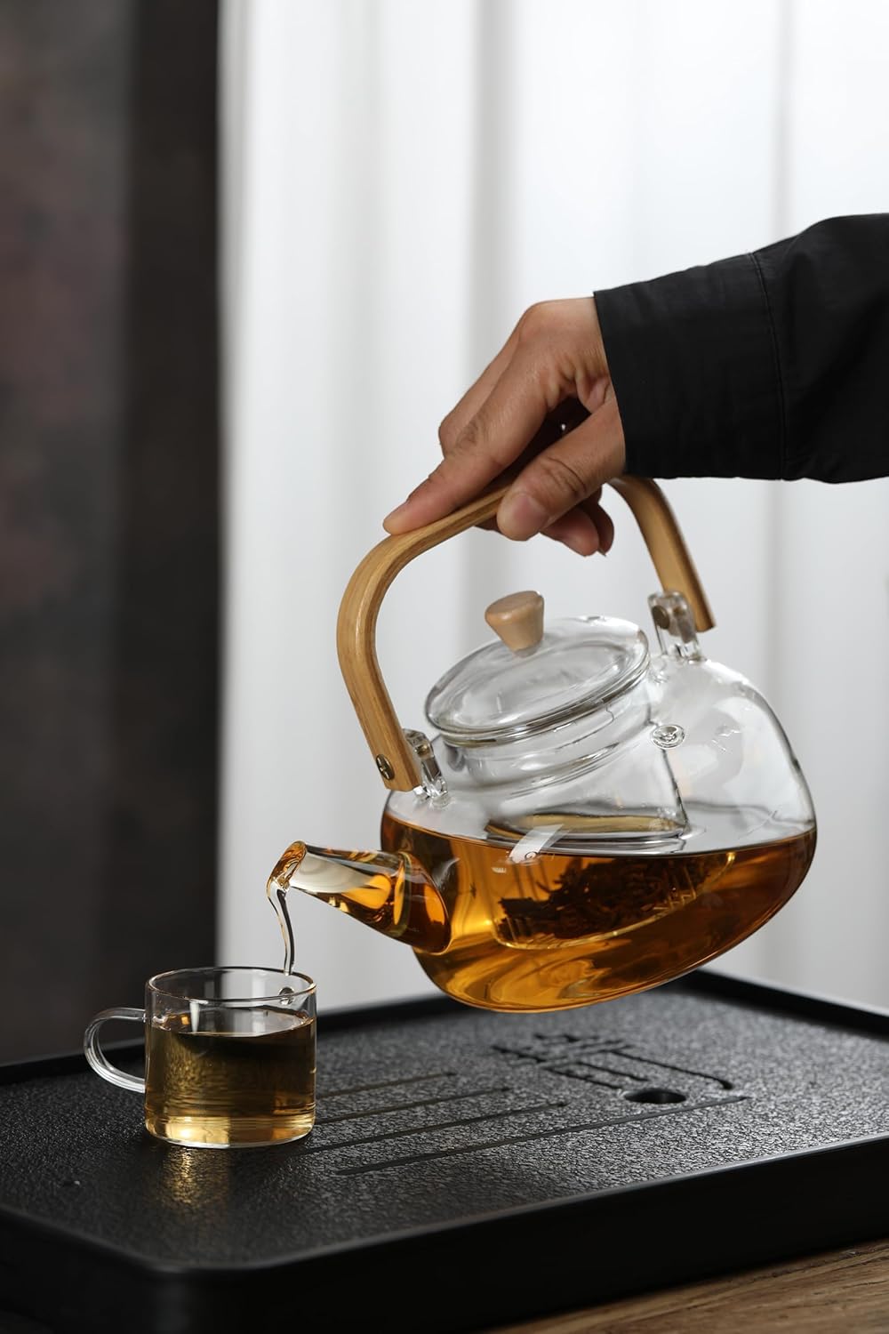 Glass Tea Kettle with Removable Infuser, Stovetop Safe, 1000 ml Teapot for Loose Tea - Perfect Gift for Women and Adults