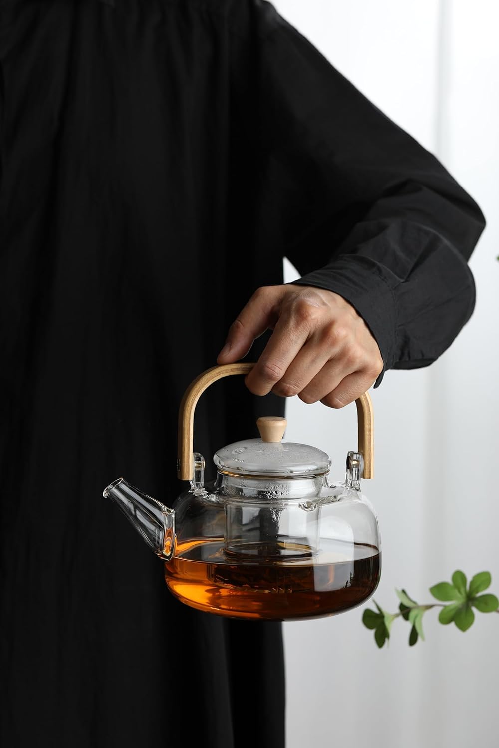 Glass Tea Kettle with Removable Infuser, Stovetop Safe, 1000 ml Teapot for Loose Tea - Perfect Gift for Women and Adults