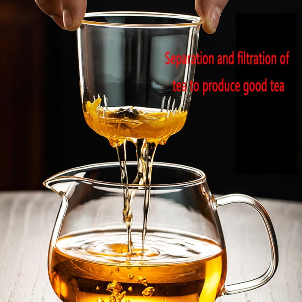 Glass Tea Set with Infuser for Loose Leaf Tea - Teapot, Steeper, Maker, Pitcher - Perfect Tea Set for Adults