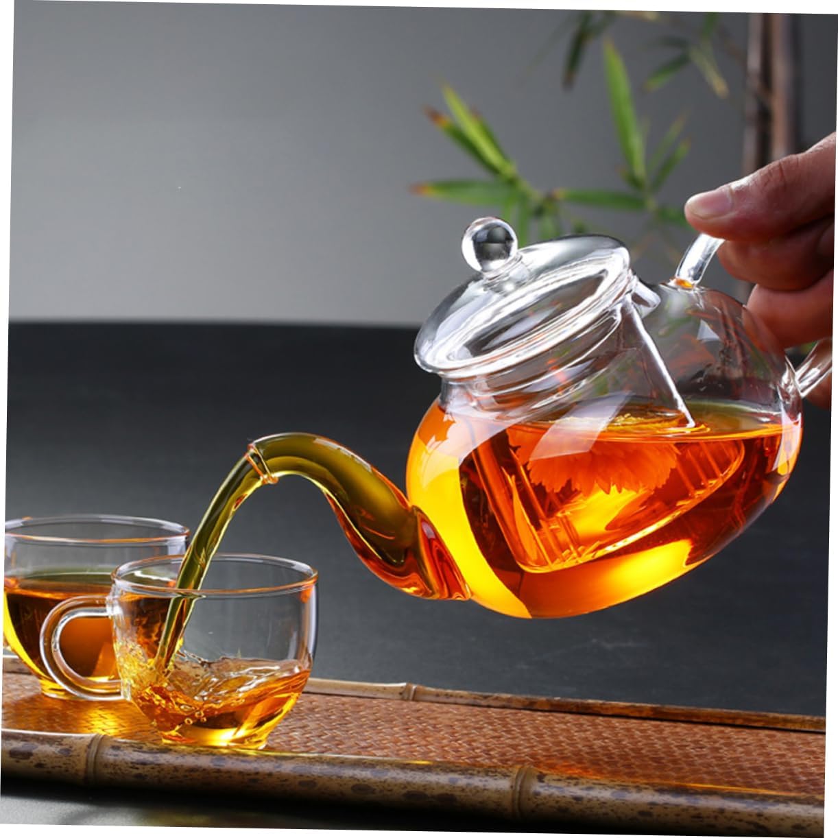 Glass Teapot for Loose Leaf Tea Brewing - 1 Piece Teaware Pot