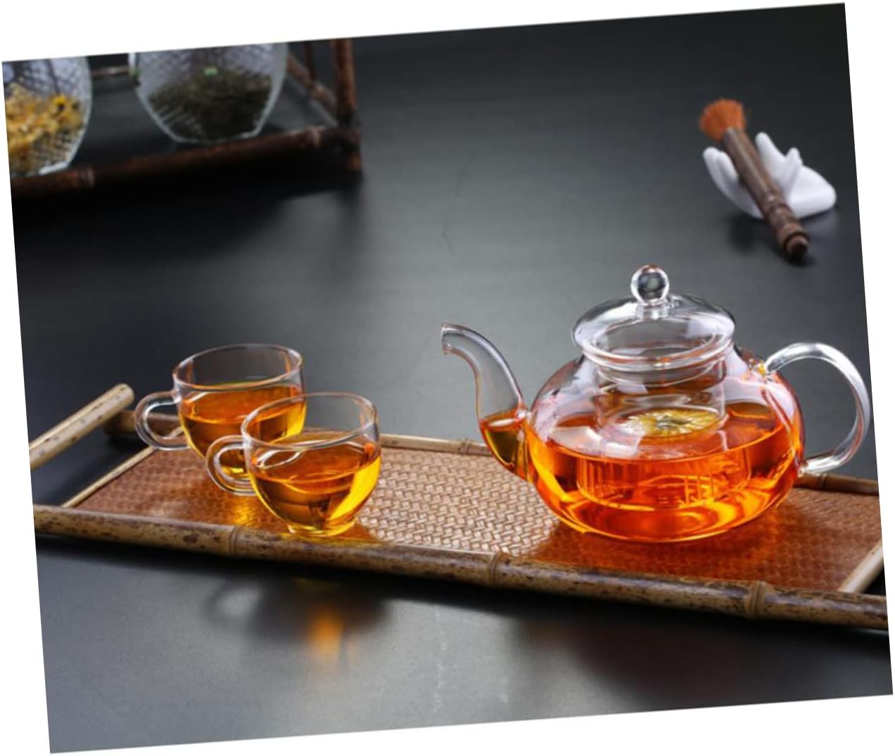 Glass Teapot for Loose Leaf Tea Brewing - 1 Piece Teaware Pot