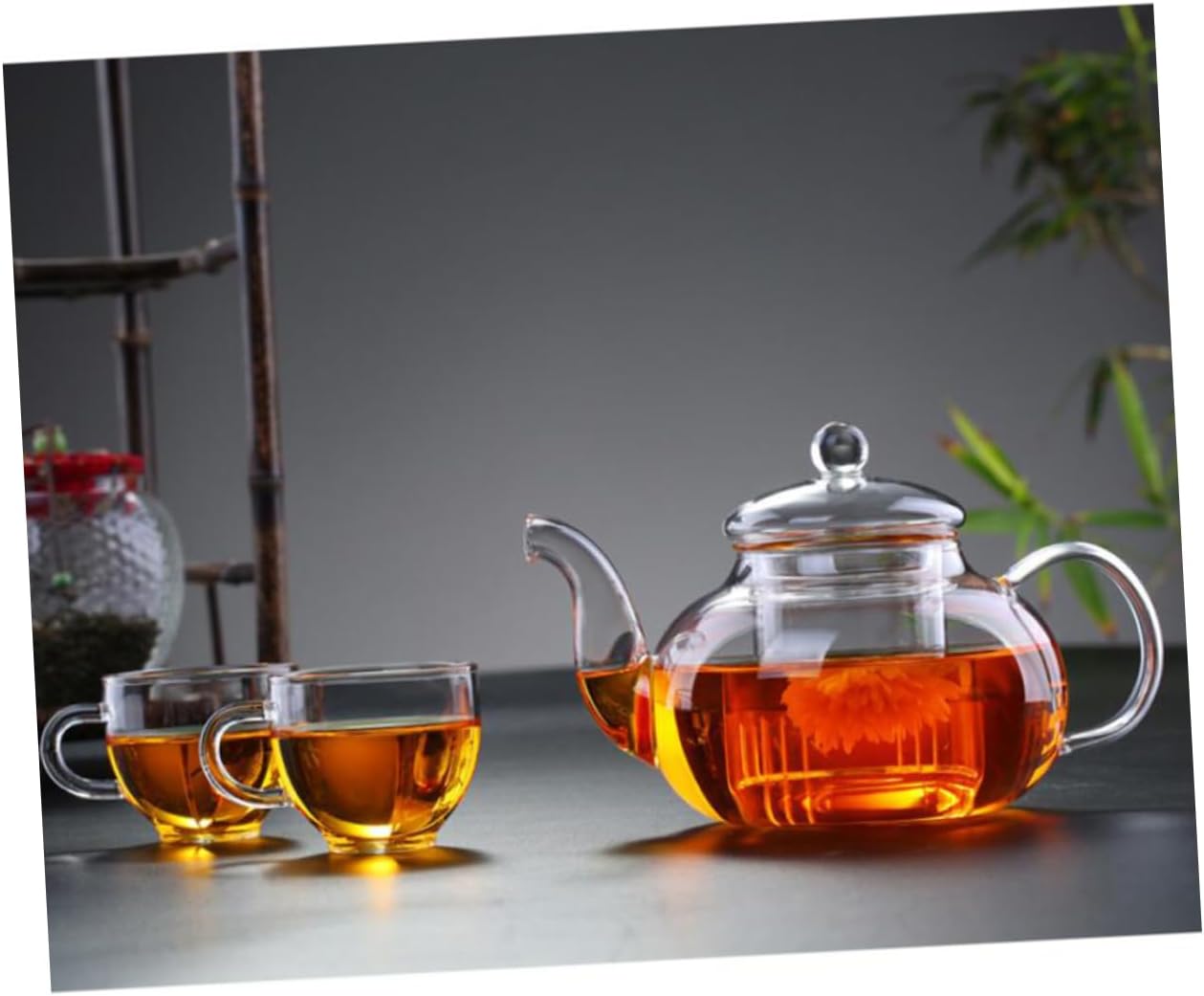 Glass Teapot for Loose Leaf Tea Brewing - 1 Piece Teaware Pot