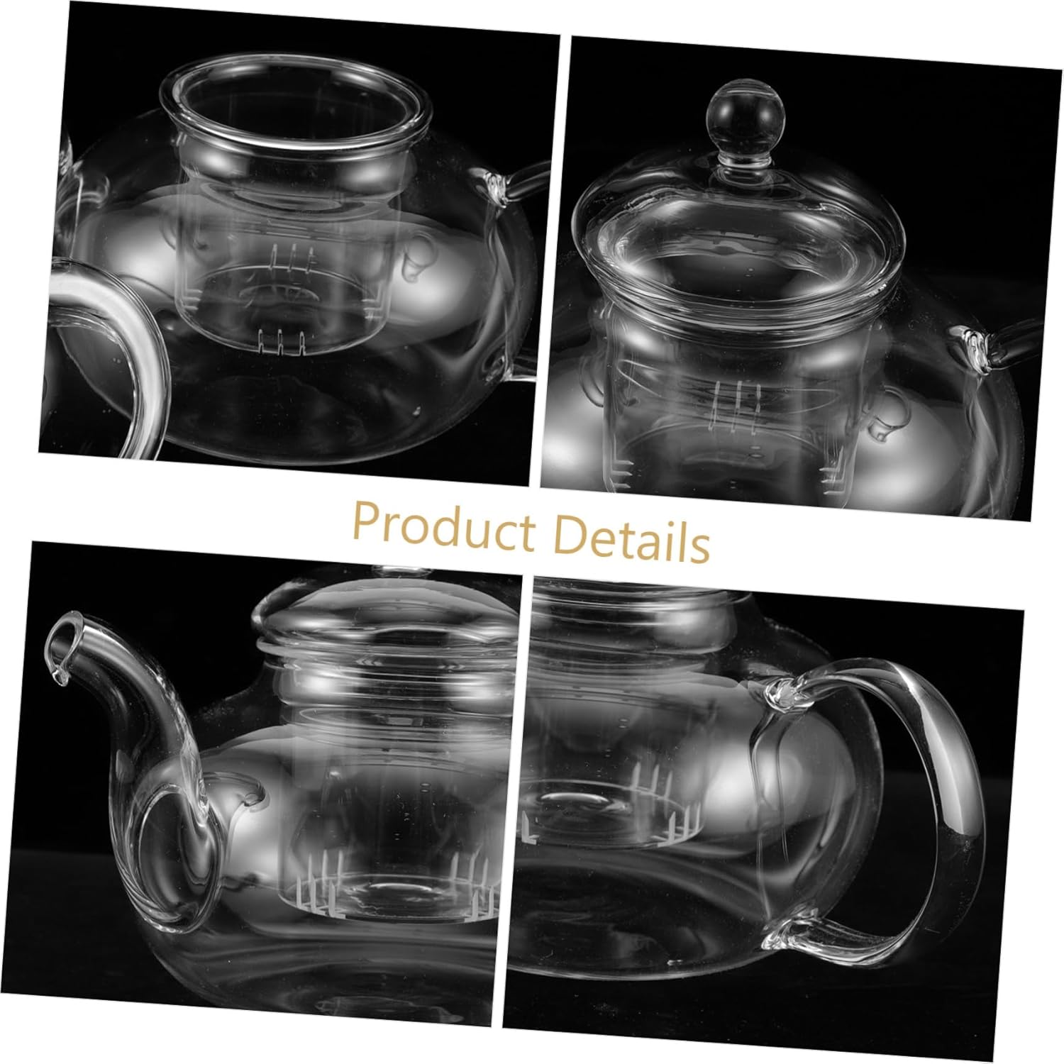 Glass Teapot with Infuser for Loose Leaf Tea - Japanese Style Blooming Tea Kettle - Enamel Water Kettle for Hotel and Home Use