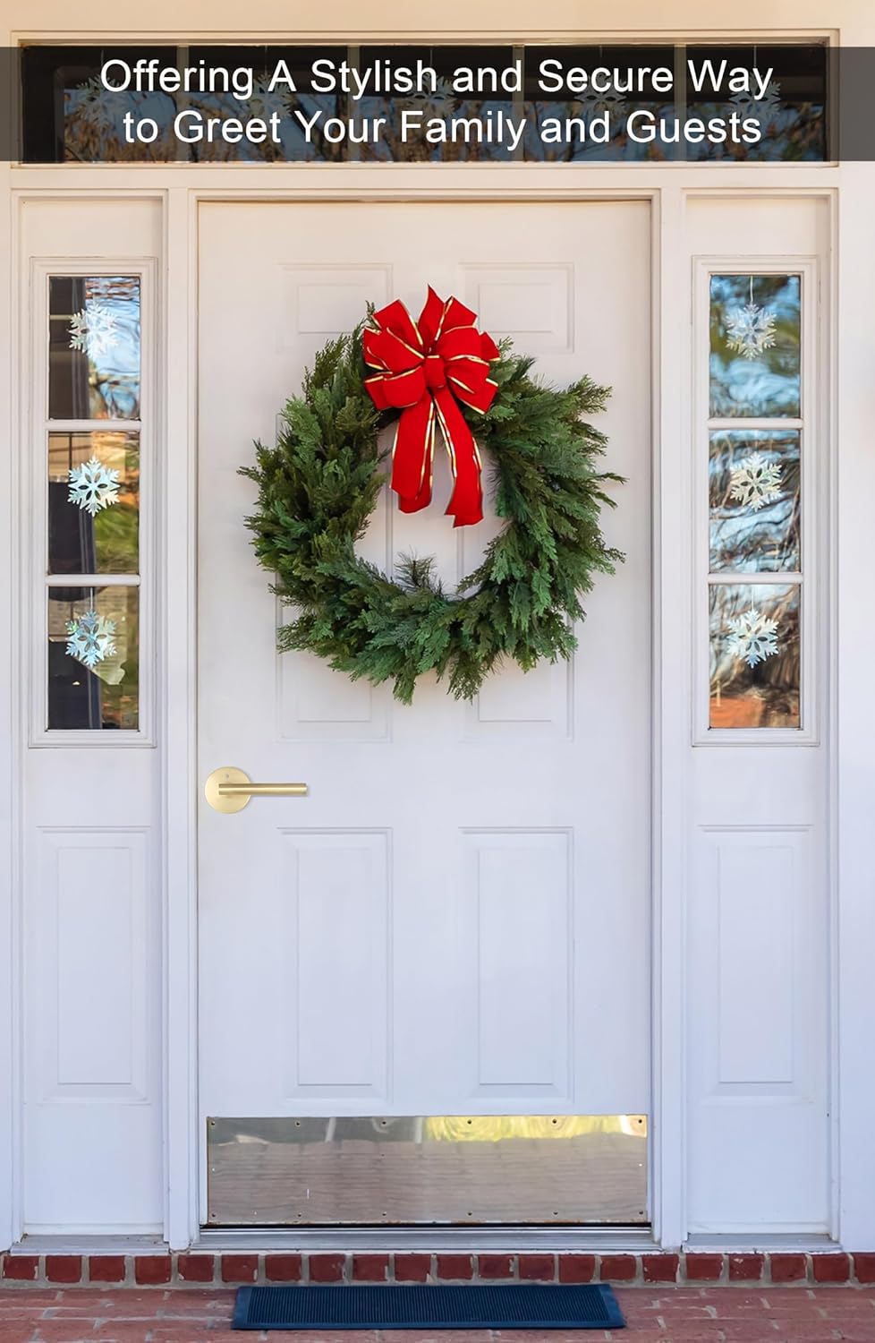 Gold Interior Door Handles Set, Brushed Gold Privacy Lever Handles for Bedroom and Bathroom, Heavy Duty Pack