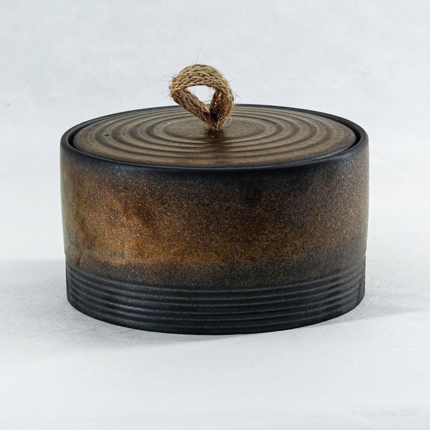 Golden Matte Black Ceramic Kitchen Canister Set for Coffee and Tea Storage Jar