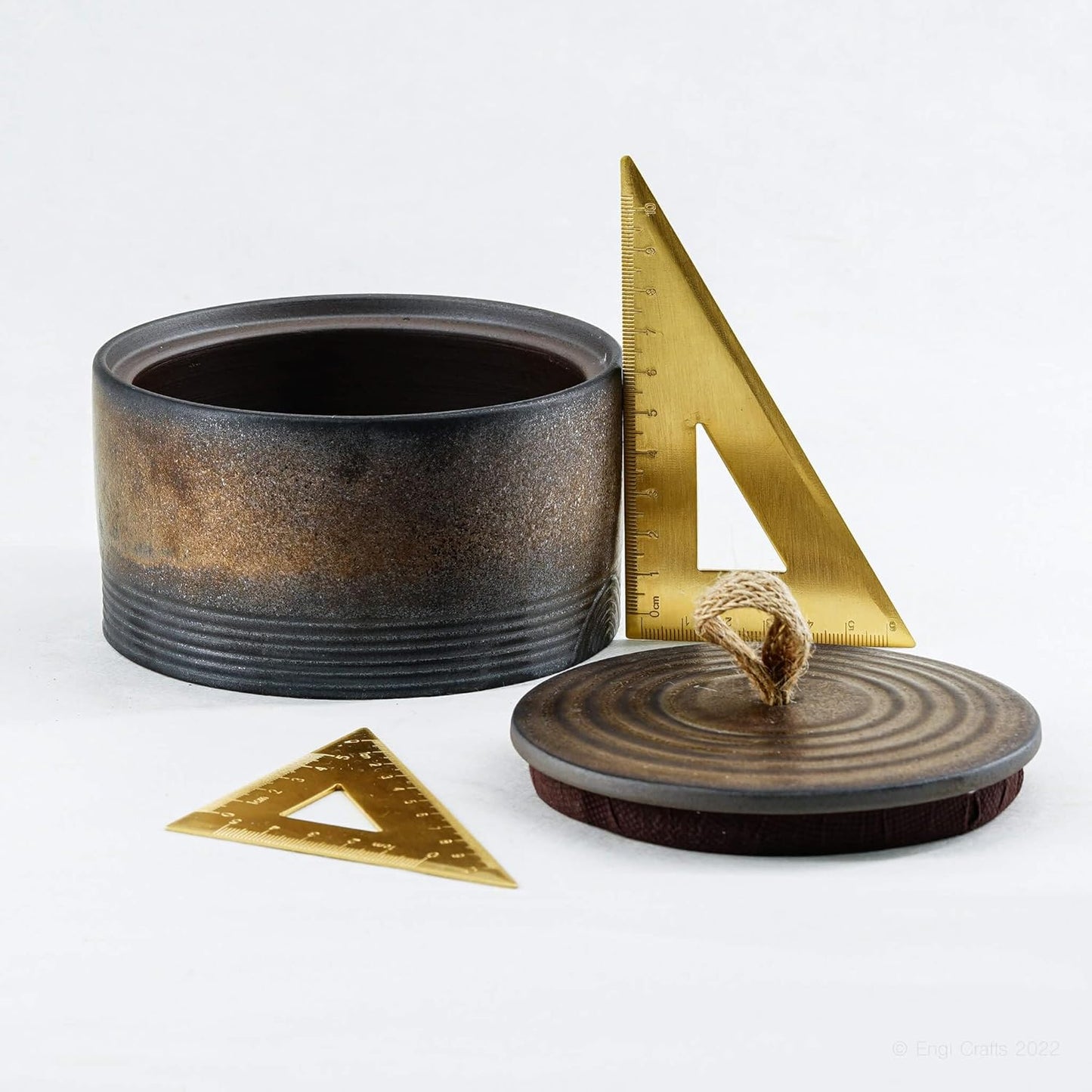 Golden Matte Black Ceramic Kitchen Canister Set for Coffee and Tea Storage Jar