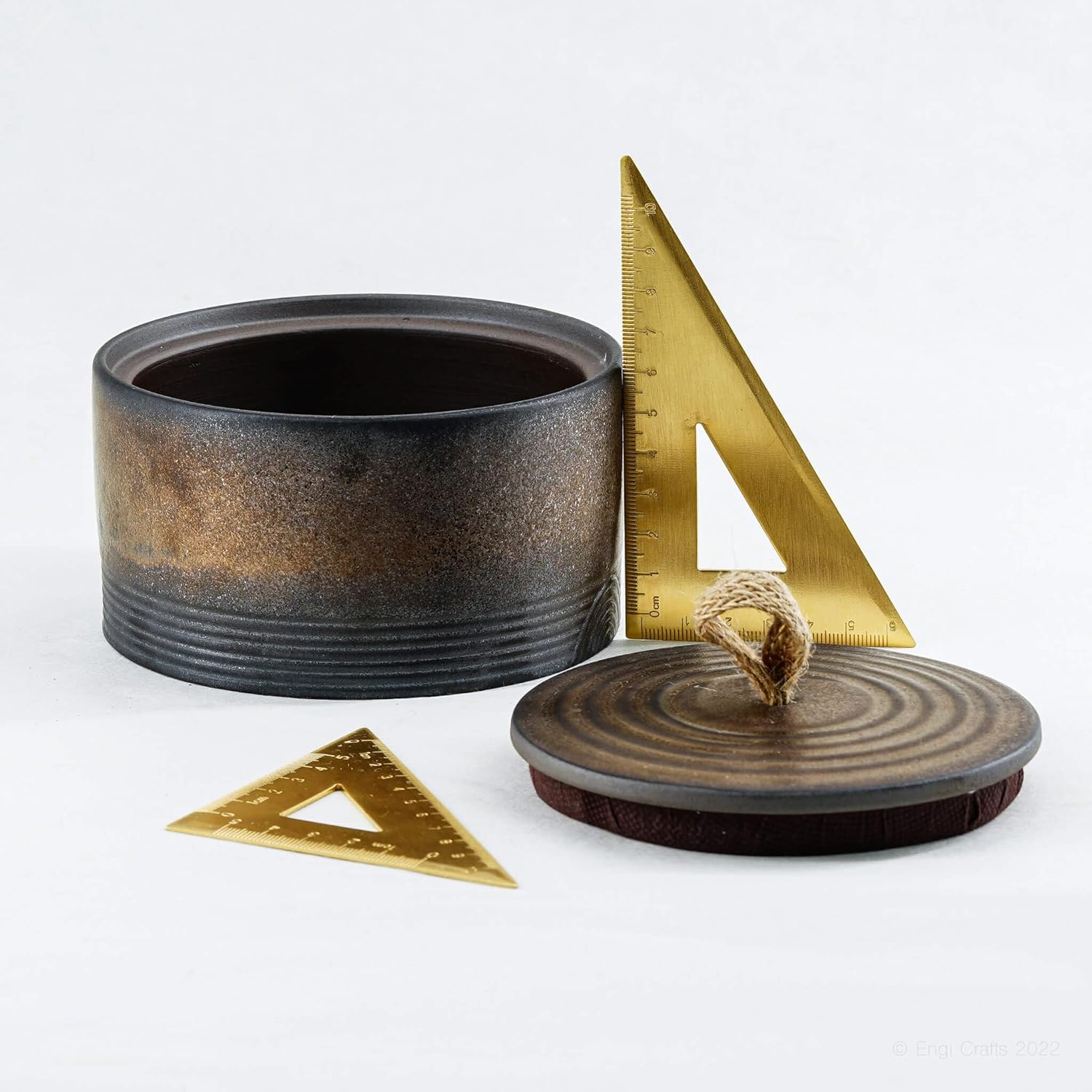 Golden Matte Black Ceramic Kitchen Canister Set for Coffee and Tea Storage Jar