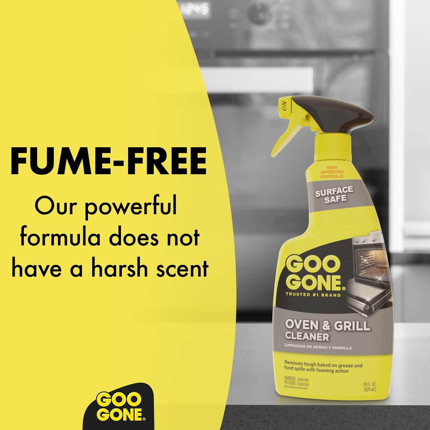 Goo Gone Oven and Grill Cleaner 28 oz - Removes Baked-On Grease Safely