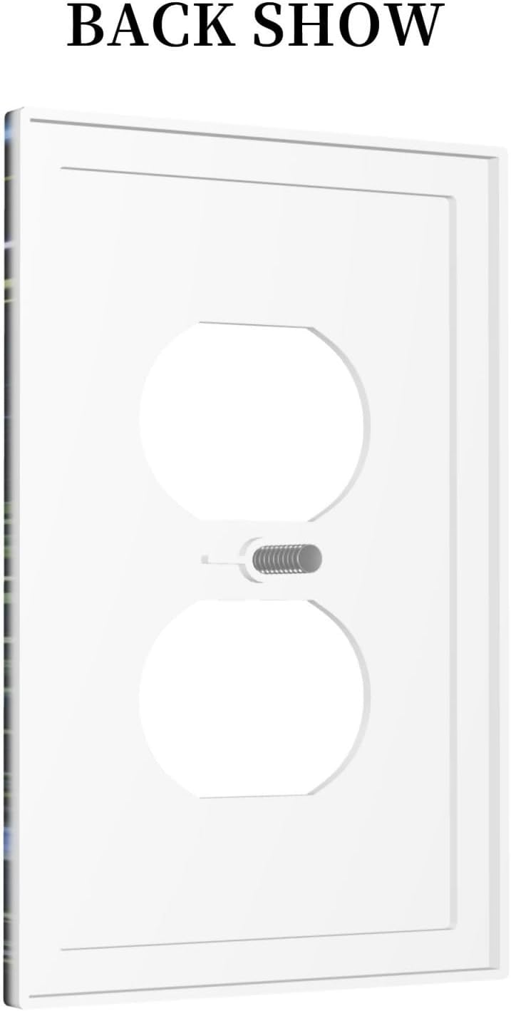 Gothic Boho Hippie Butterfly Mushroom Plants Moon Stars Botanical Moth Electrical Wall Plate - 1 Gang Outlet Cover Switch Faceplate