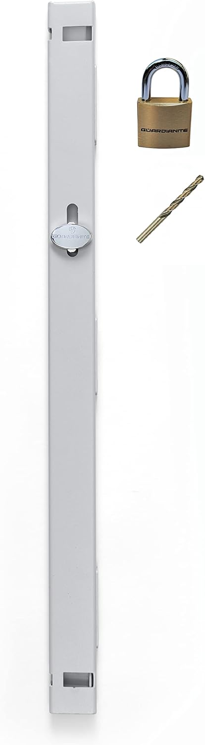 Gray Guardianite 2 Drawer File Cabinet Locking Bar with Padlock and Drill Bit - WildKart