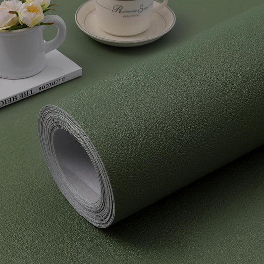 Green Peel and Stick Contact Paper for Cabinets and Drawers - Self Adhesive Vinyl Film for Easy Home Decor - Removable Wallpaper for Walls and Furniture - 15.7" x 118