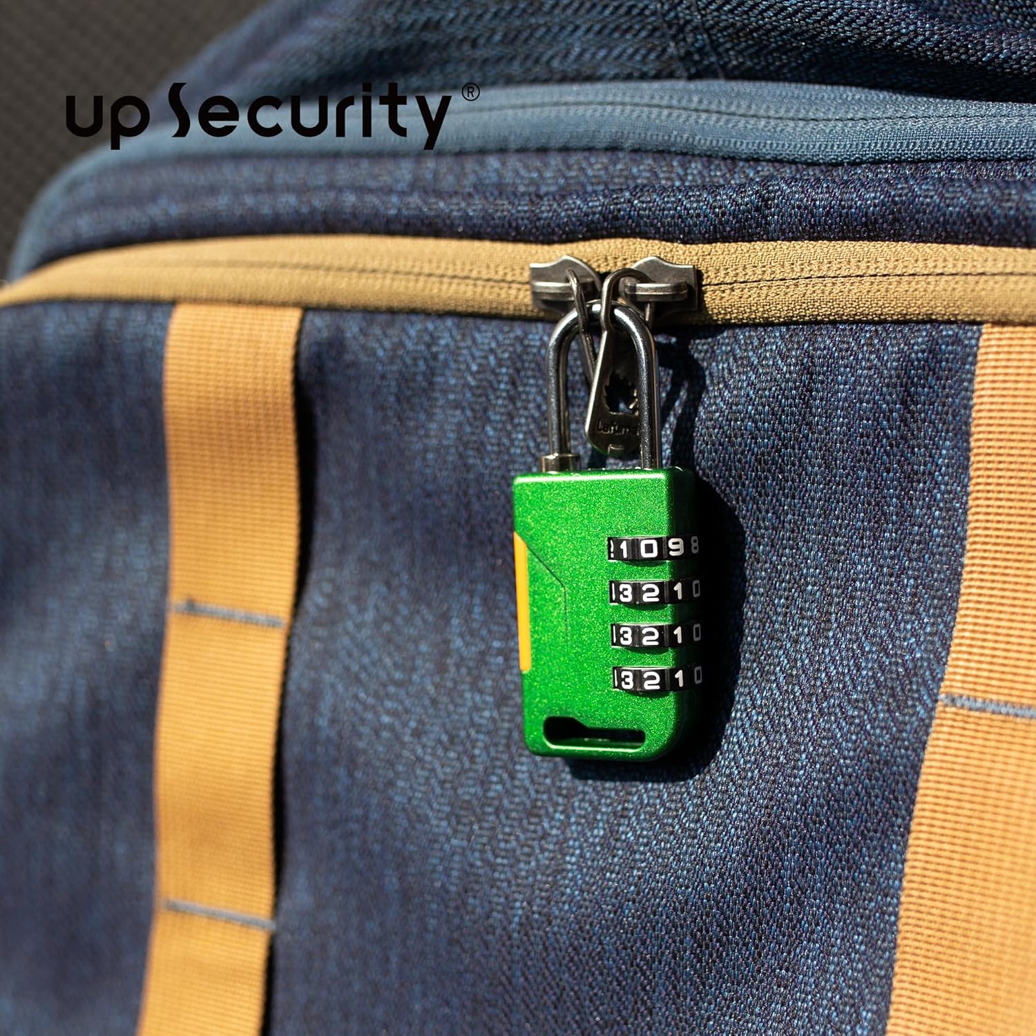 Green UP Security Retractable Cable Bike Lock with Theft Protection - Compact Helmet Lock and Padlock Combination for Convenient Security