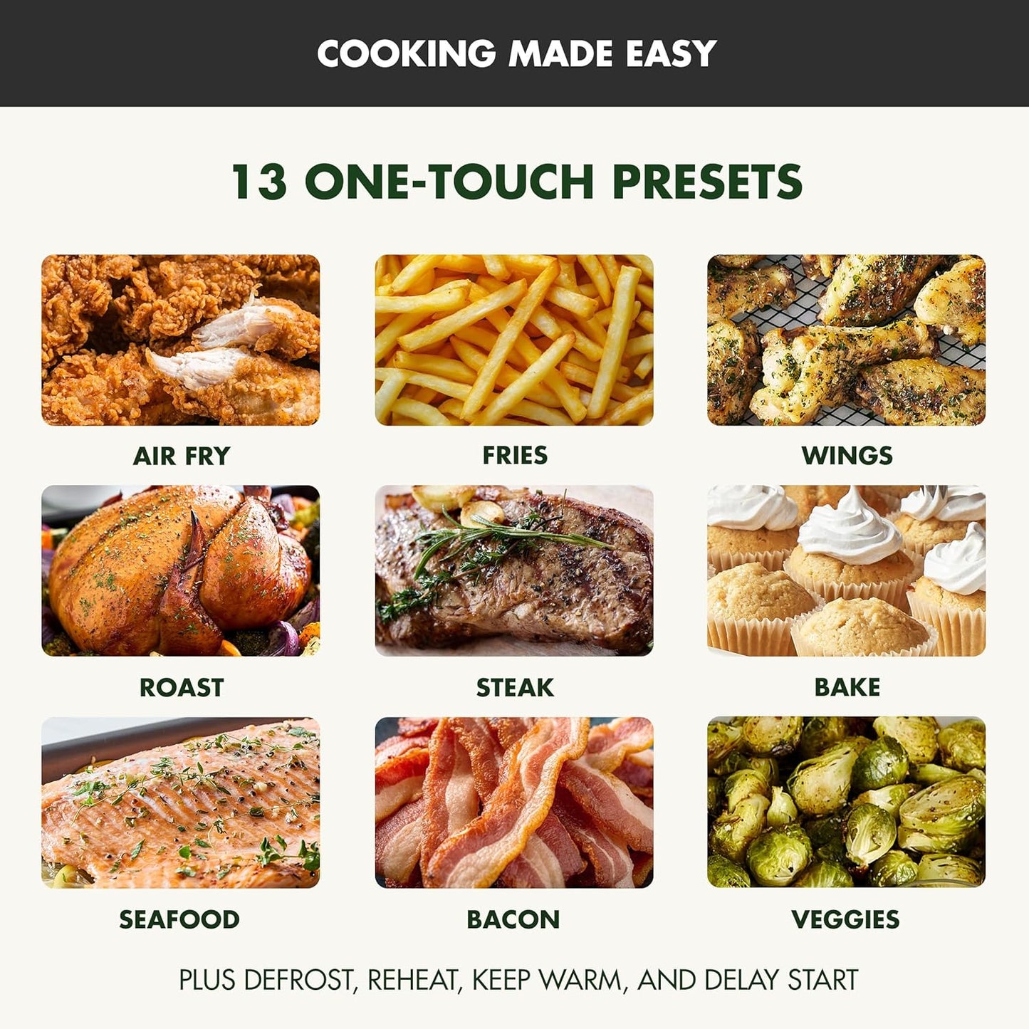 GreenPan Clearview 7QT Air Fryer with Clear Window, PFAS-Free Ceramic Nonstick, 13 Presets, Keep Warm, Dishwasher Safe